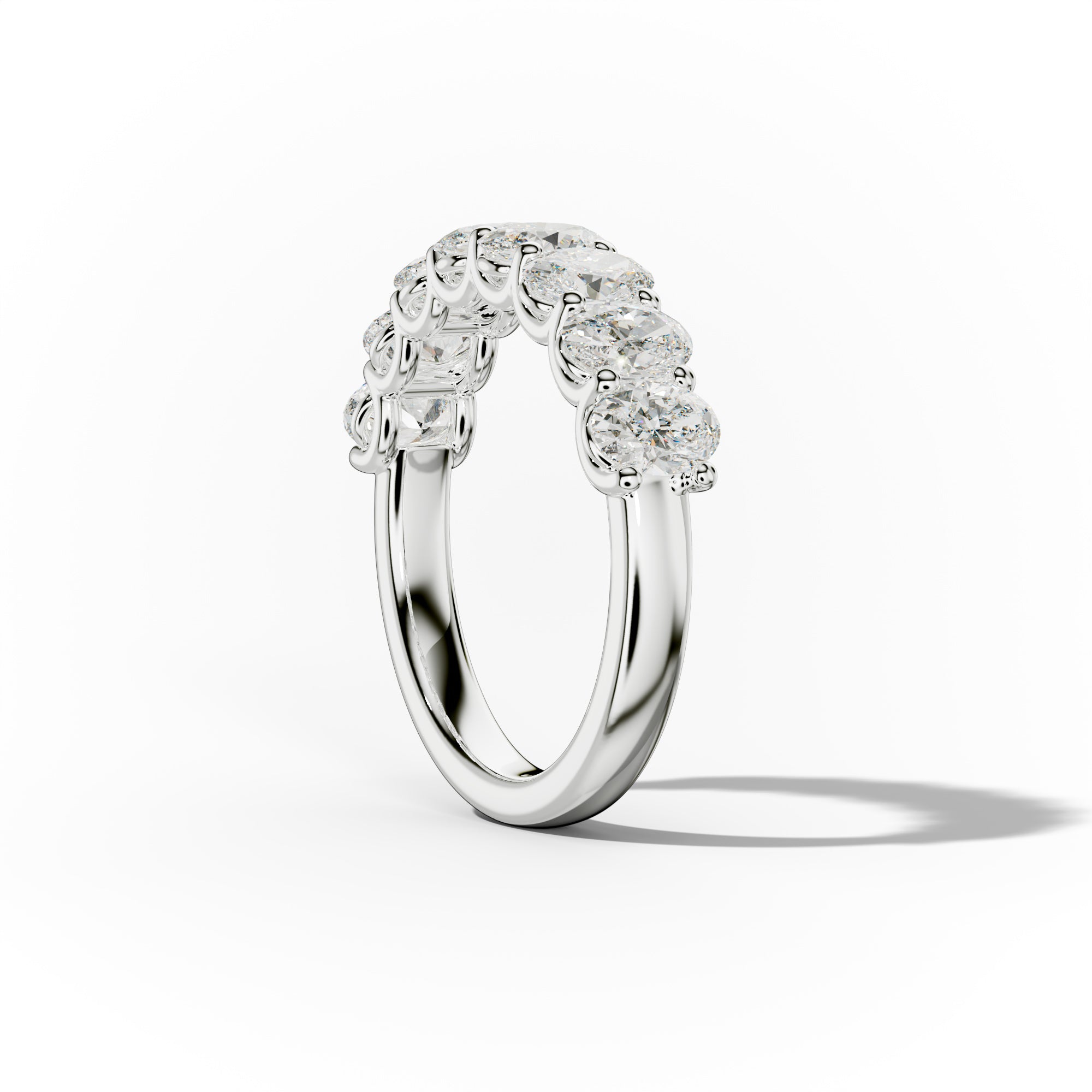 2.0 Carat Oval Diamond Anniversary Band