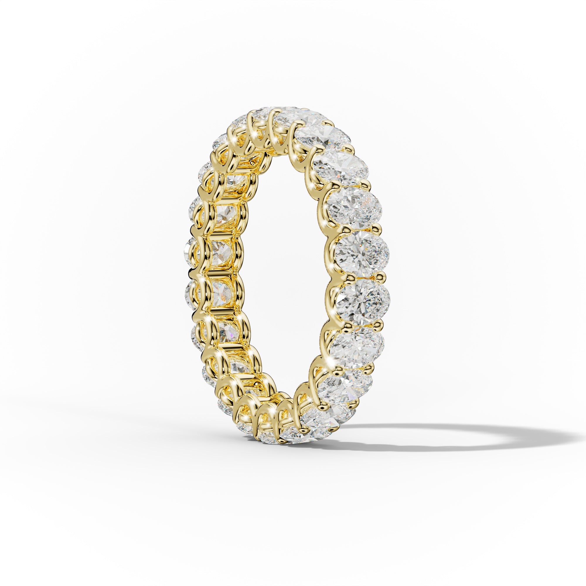 3.0 Carat Oval Cut Diamond Eternity Band Shared Prong