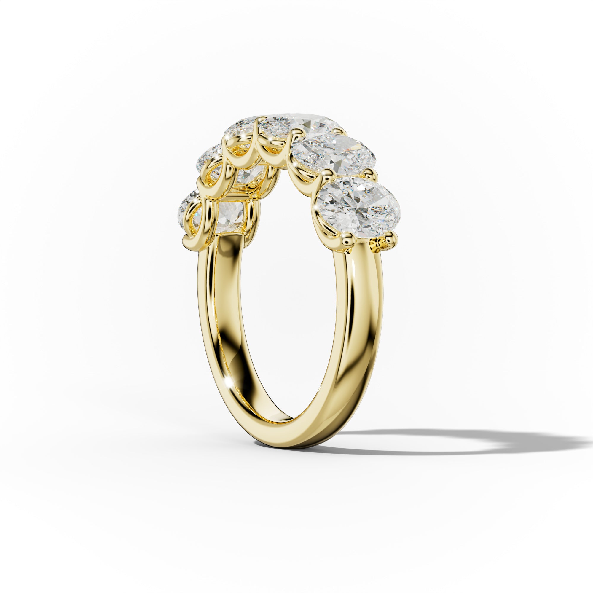 3.0 Carat Oval Cut Diamond Anniversary Band