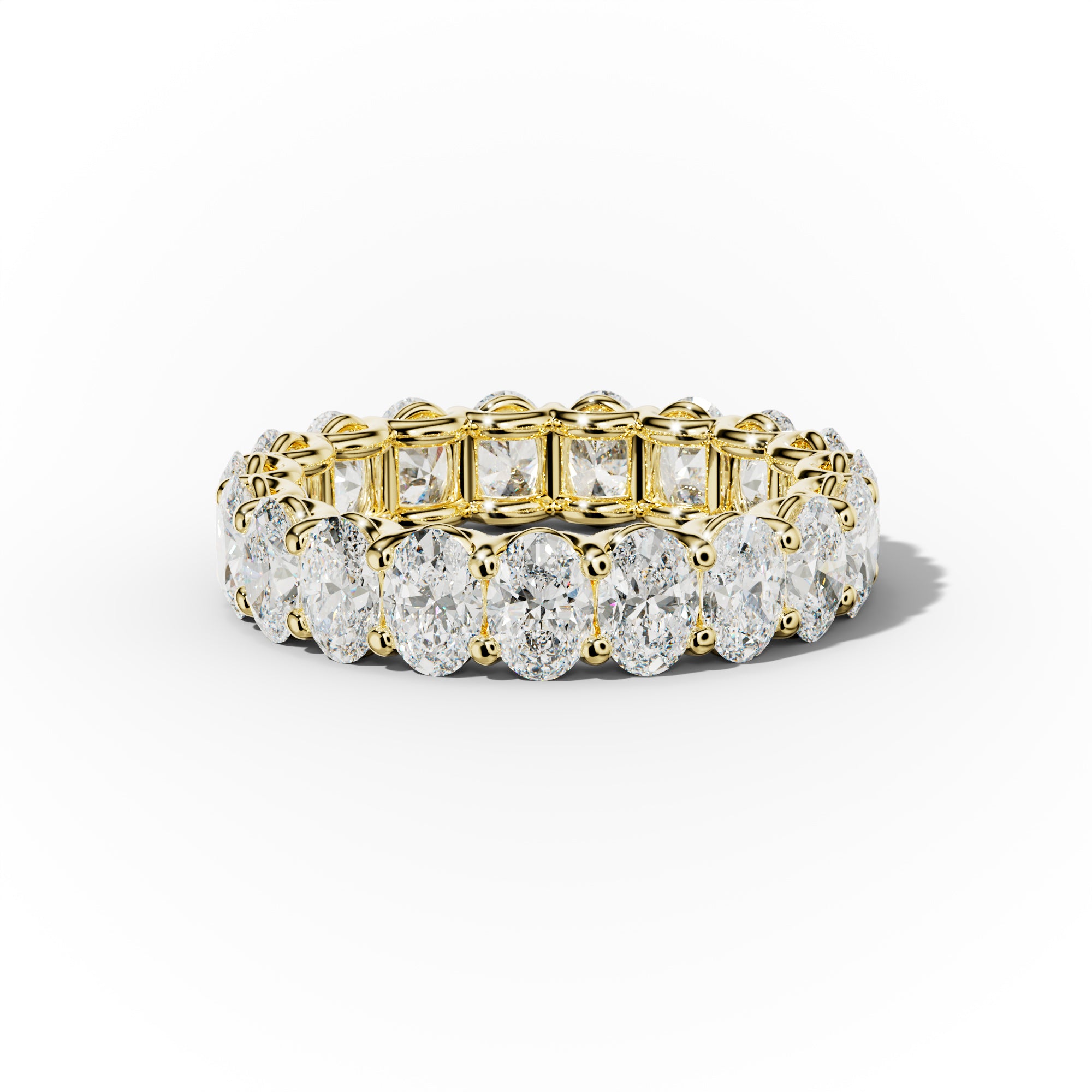 5.0 Carat Oval Cut Diamond Eternity Band Shared Prong