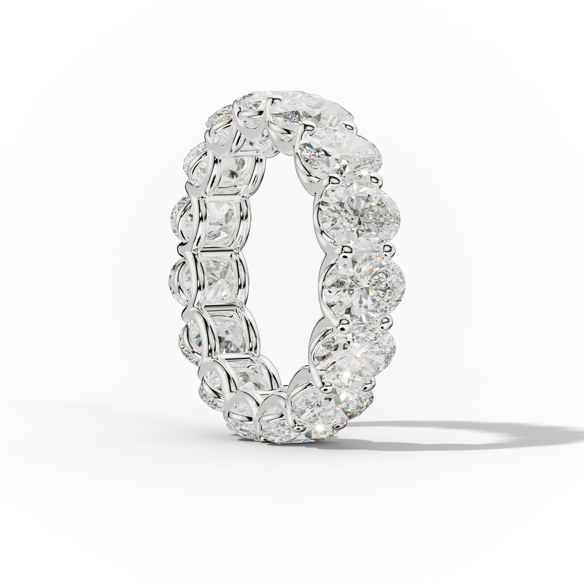 7.0 Carat Oval Cut Diamond Eternity Band Shared Prong