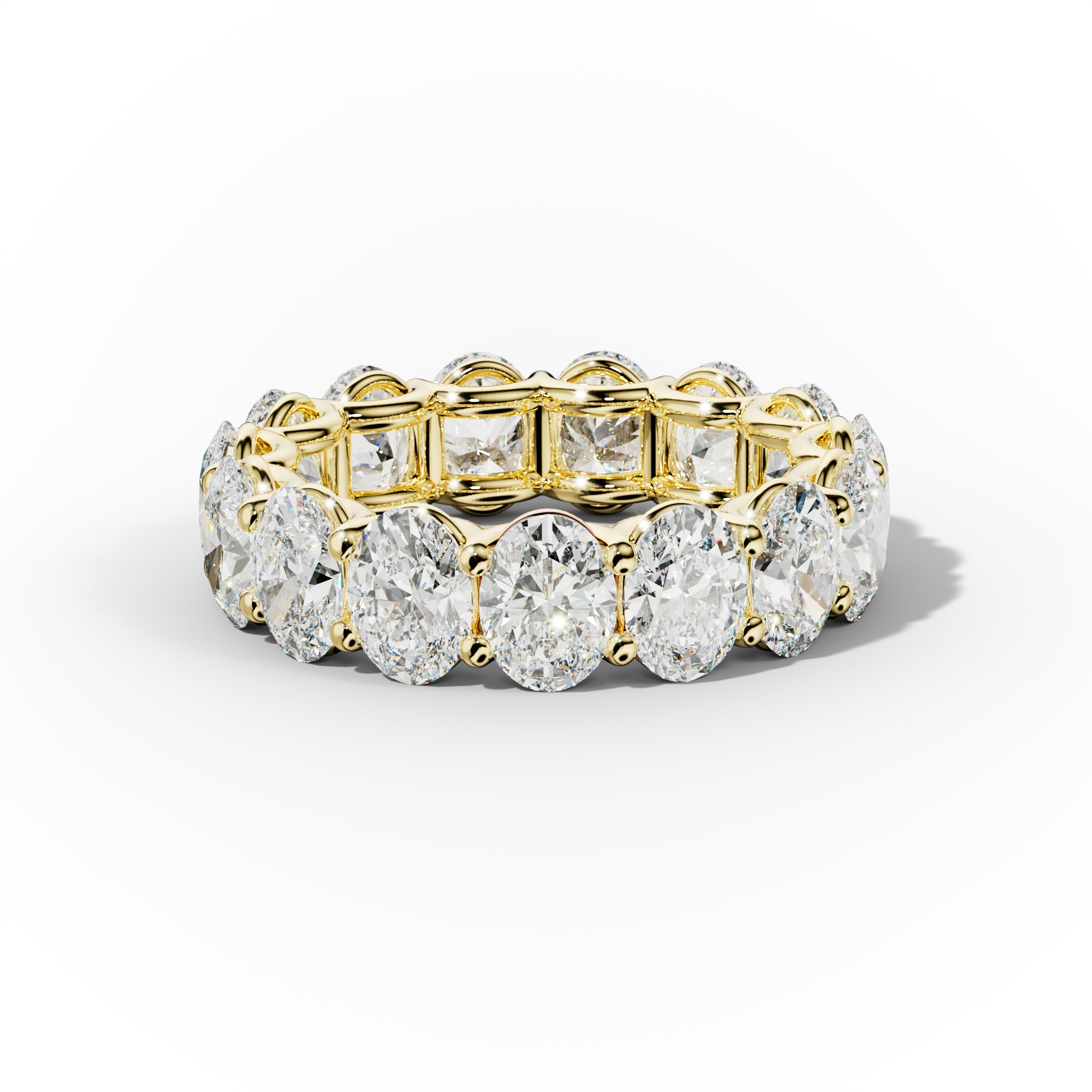 7.0 Carat Oval Cut Diamond Eternity Band Shared Prong