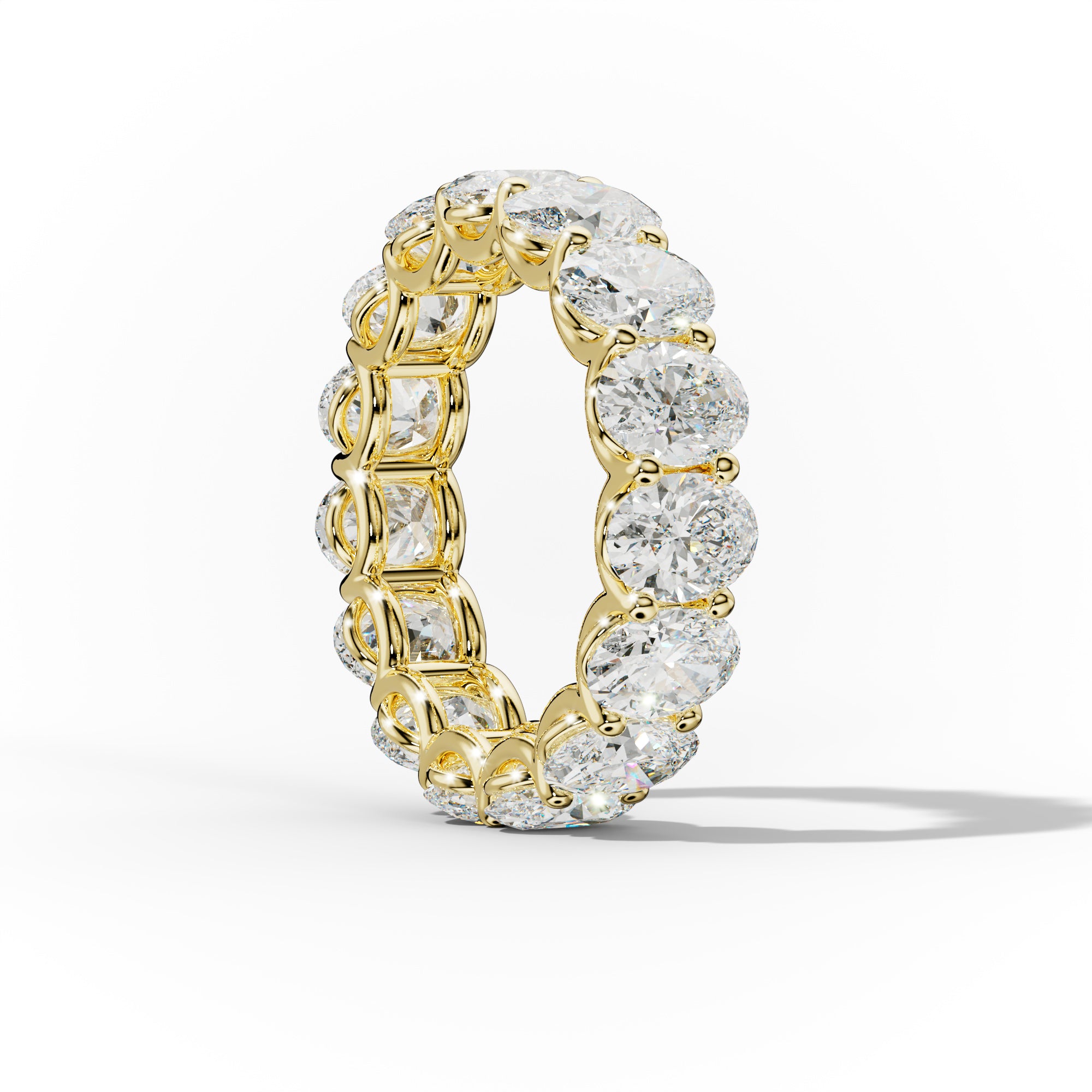 7.0 Carat Oval Cut Diamond Eternity Band Shared Prong