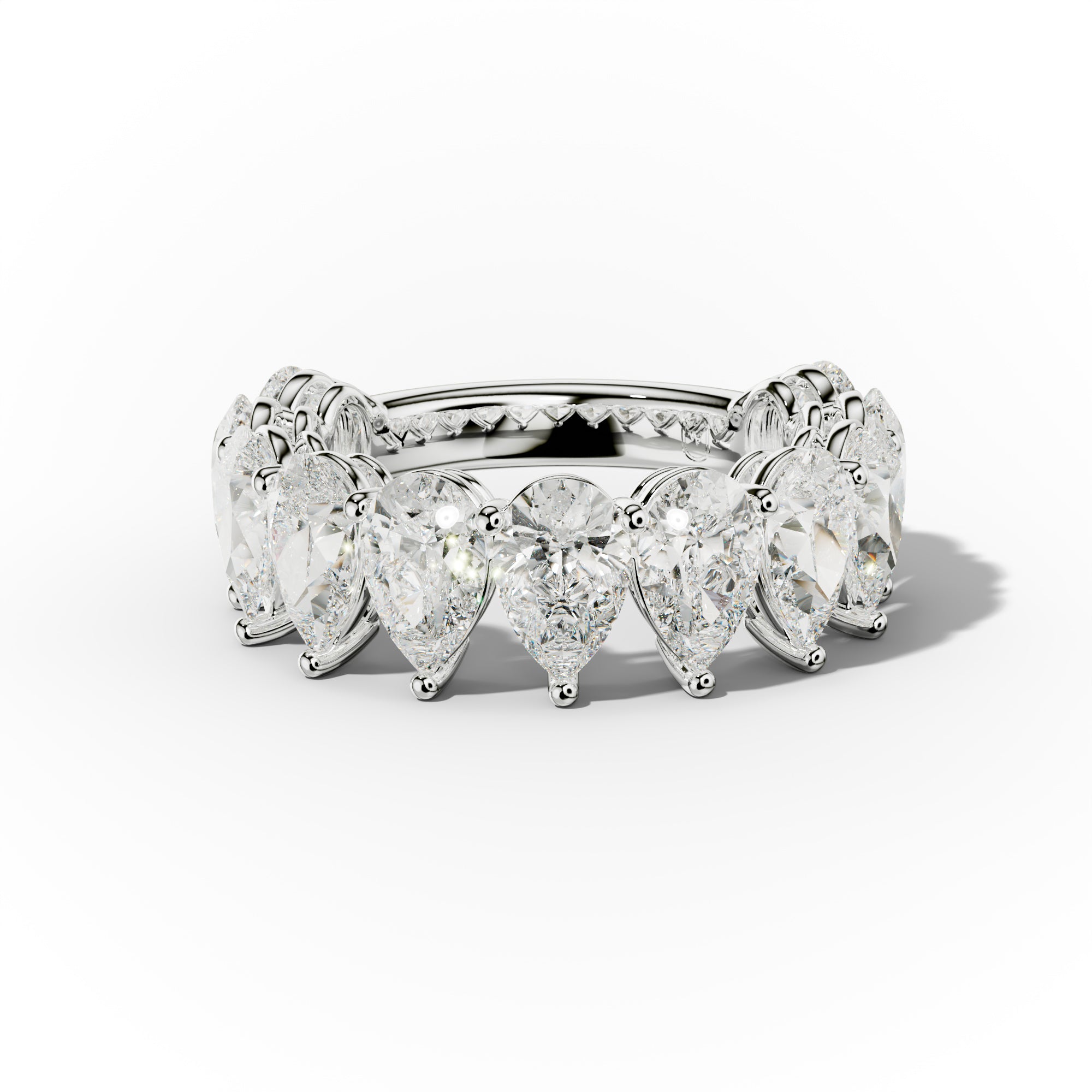6.0 Carat Pear Shape Diamond Anniversary Band