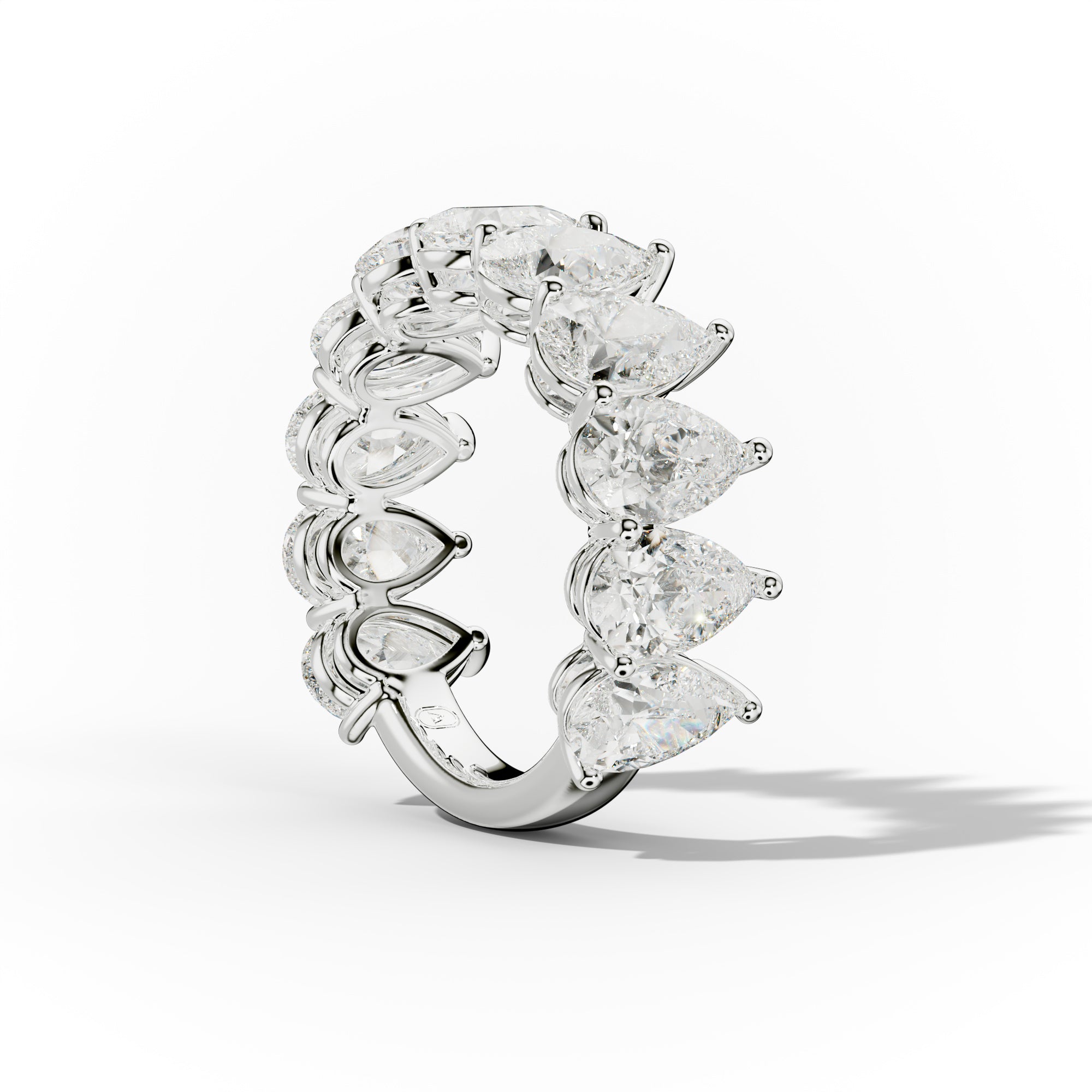6.0 Carat Pear Shape Diamond Anniversary Band