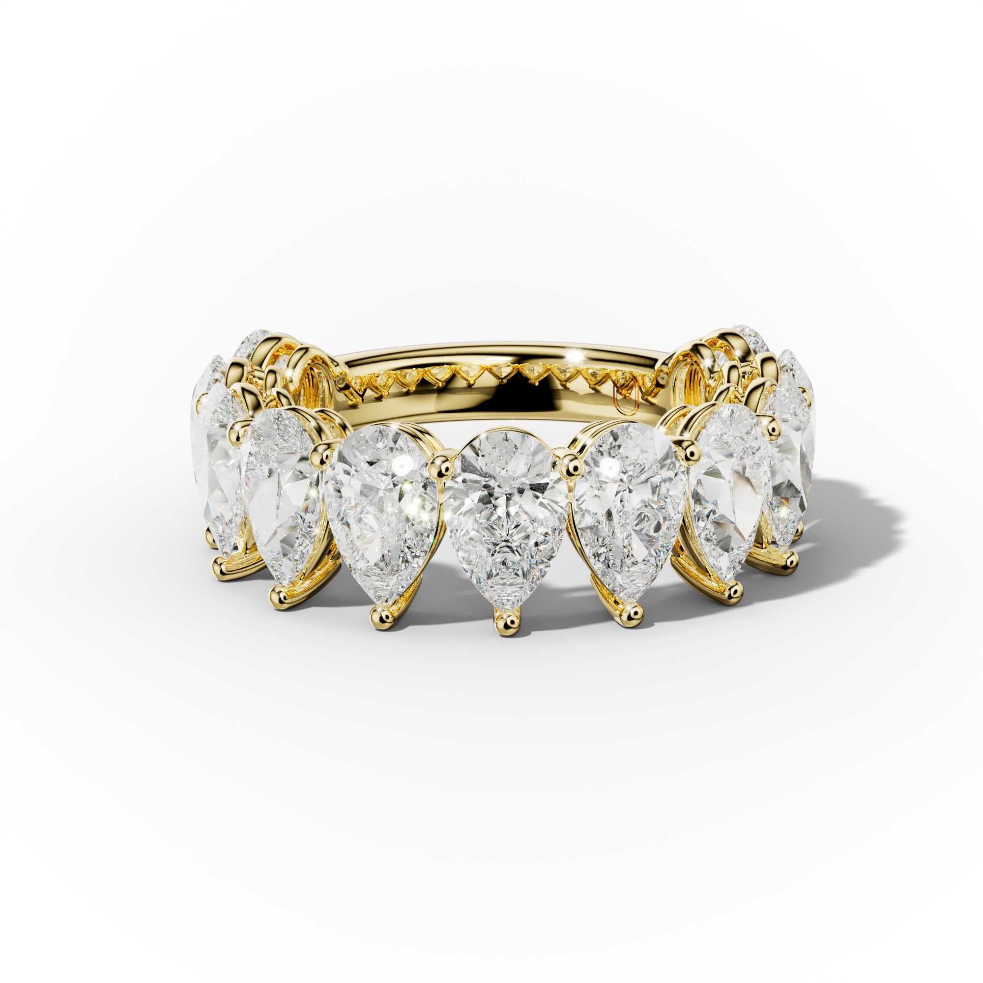 6.0 Carat Pear Shape Diamond Anniversary Band
