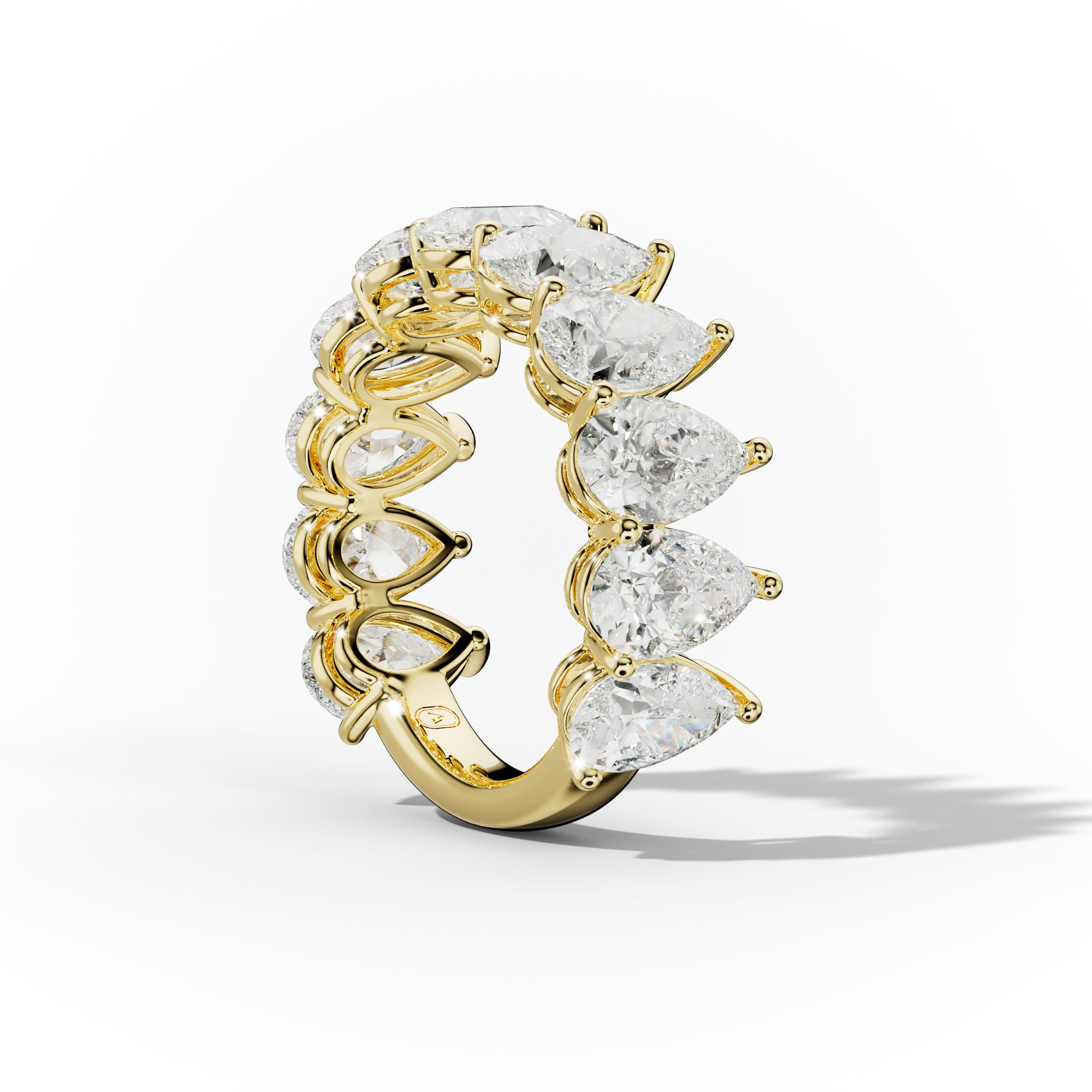 6.0 Carat Pear Shape Diamond Anniversary Band