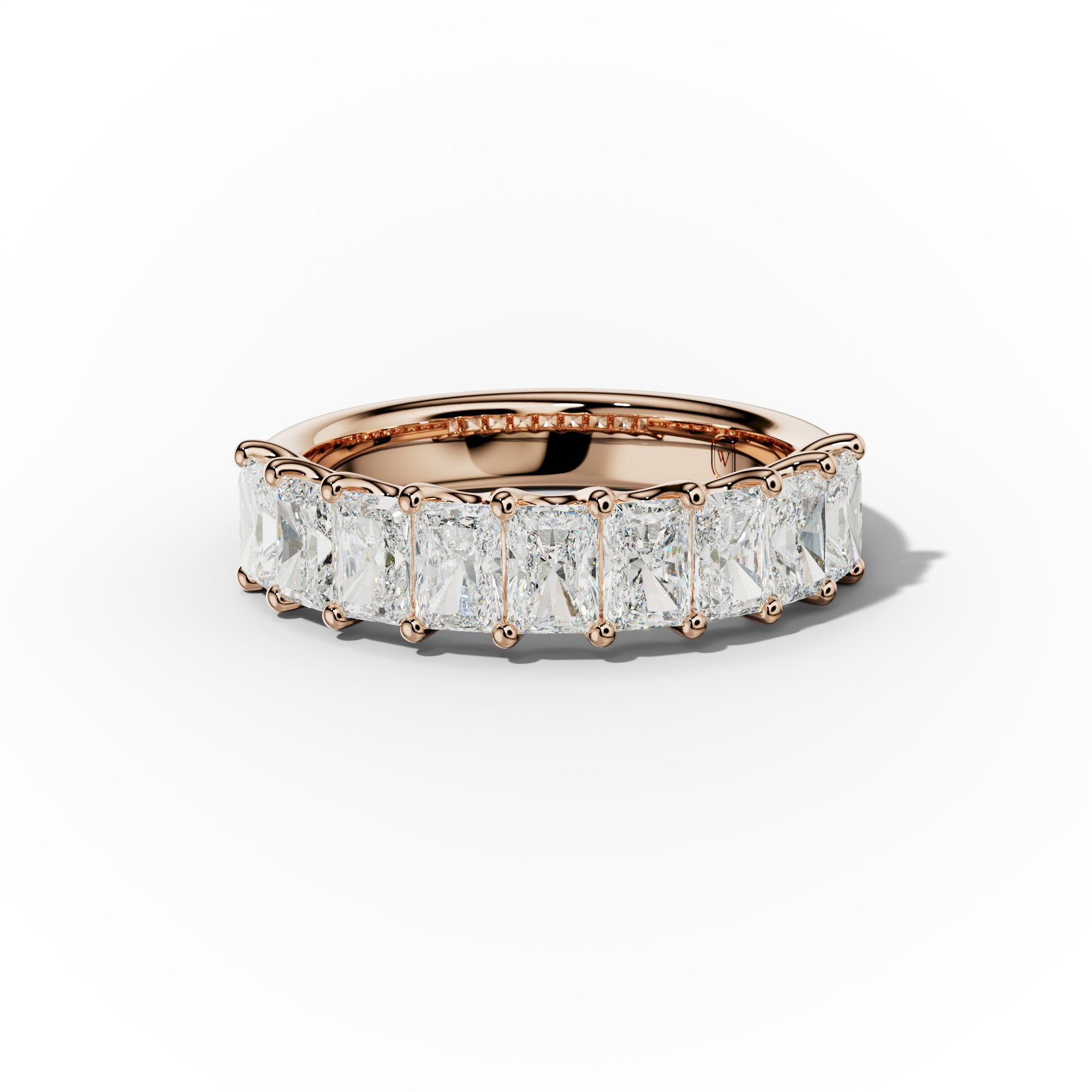2.0 Carat Radiant Cut Diamond Anniversary band
