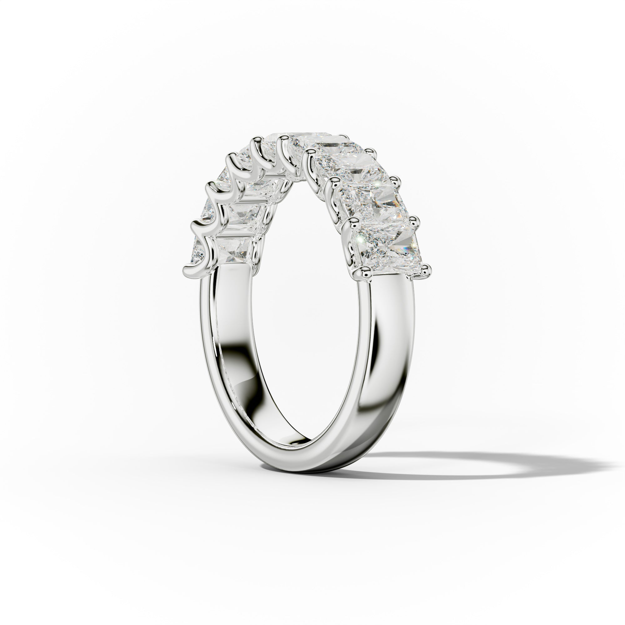 2.0 Carat Radiant Cut Diamond Anniversary band