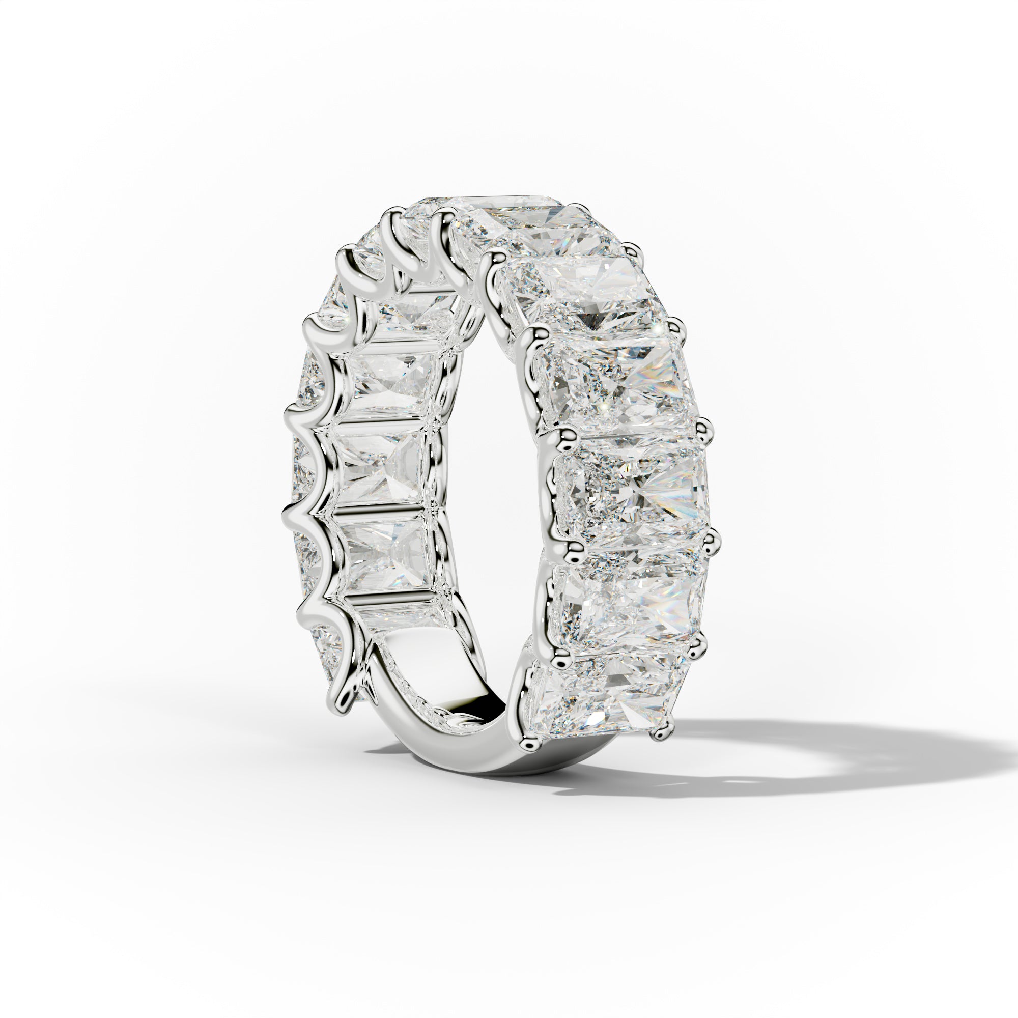 9.0 Carat Radiant Cut Diamond Anniversary Band