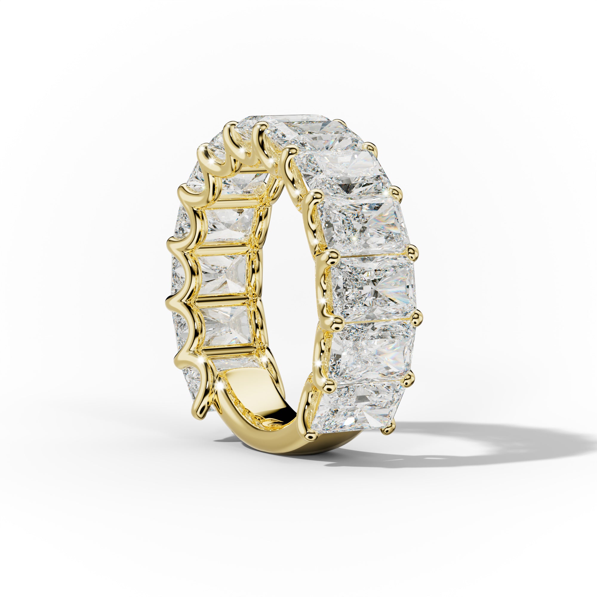 9.0 Carat Radiant Cut Diamond Anniversary Band