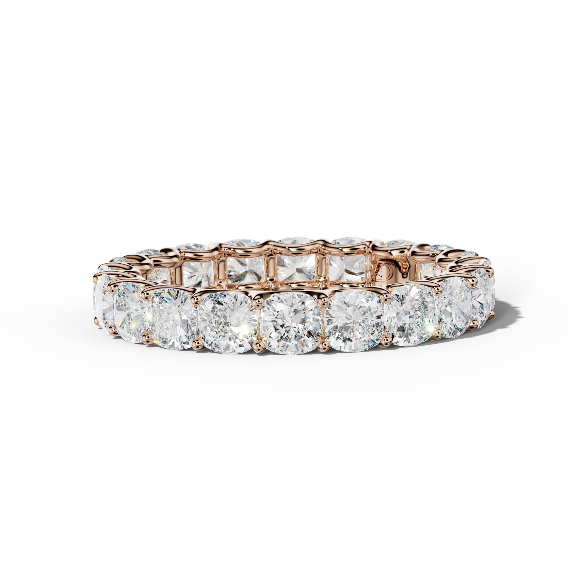 4.0 Carat Cushion Diamond Eternity Band U Prong