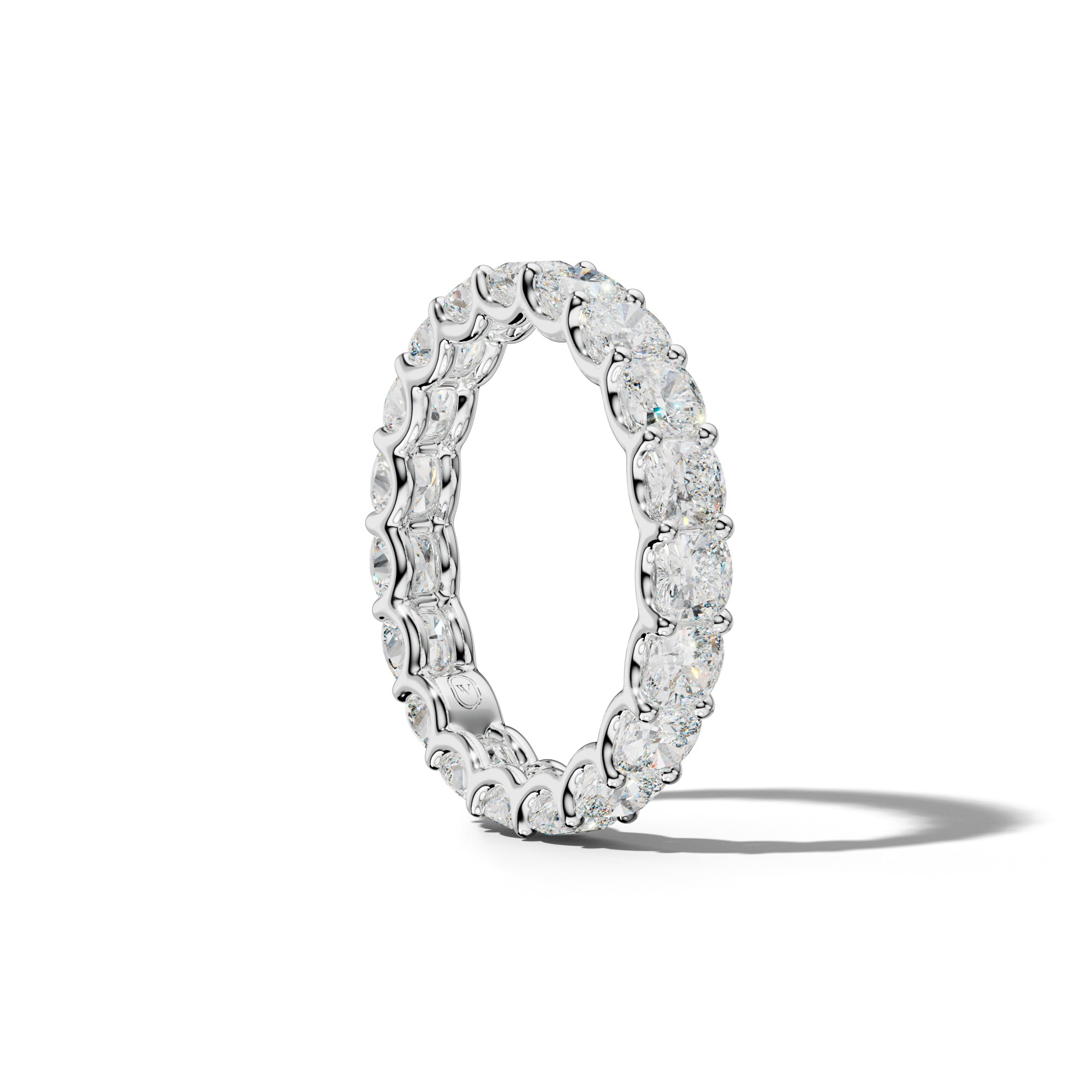 4.0 Carat Cushion Diamond Eternity Band U Prong