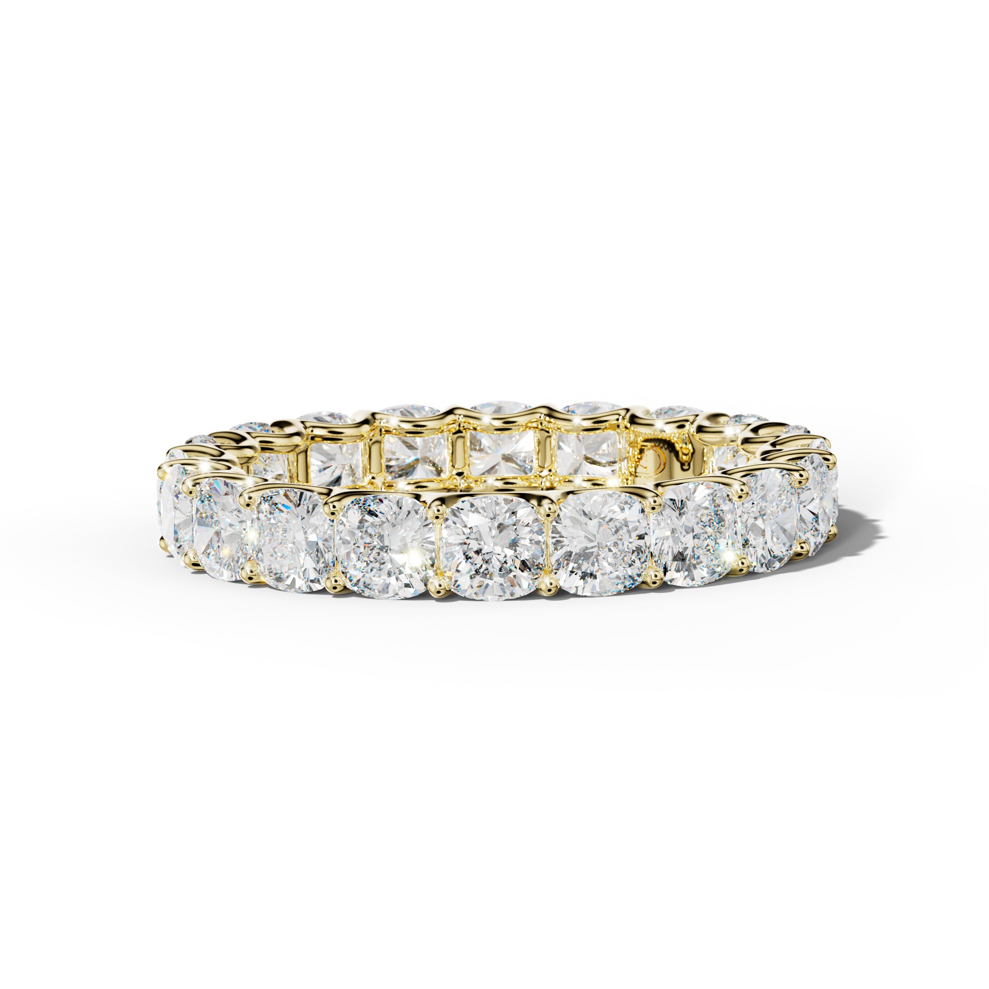 4.0 Carat Cushion Diamond Eternity Band U Prong