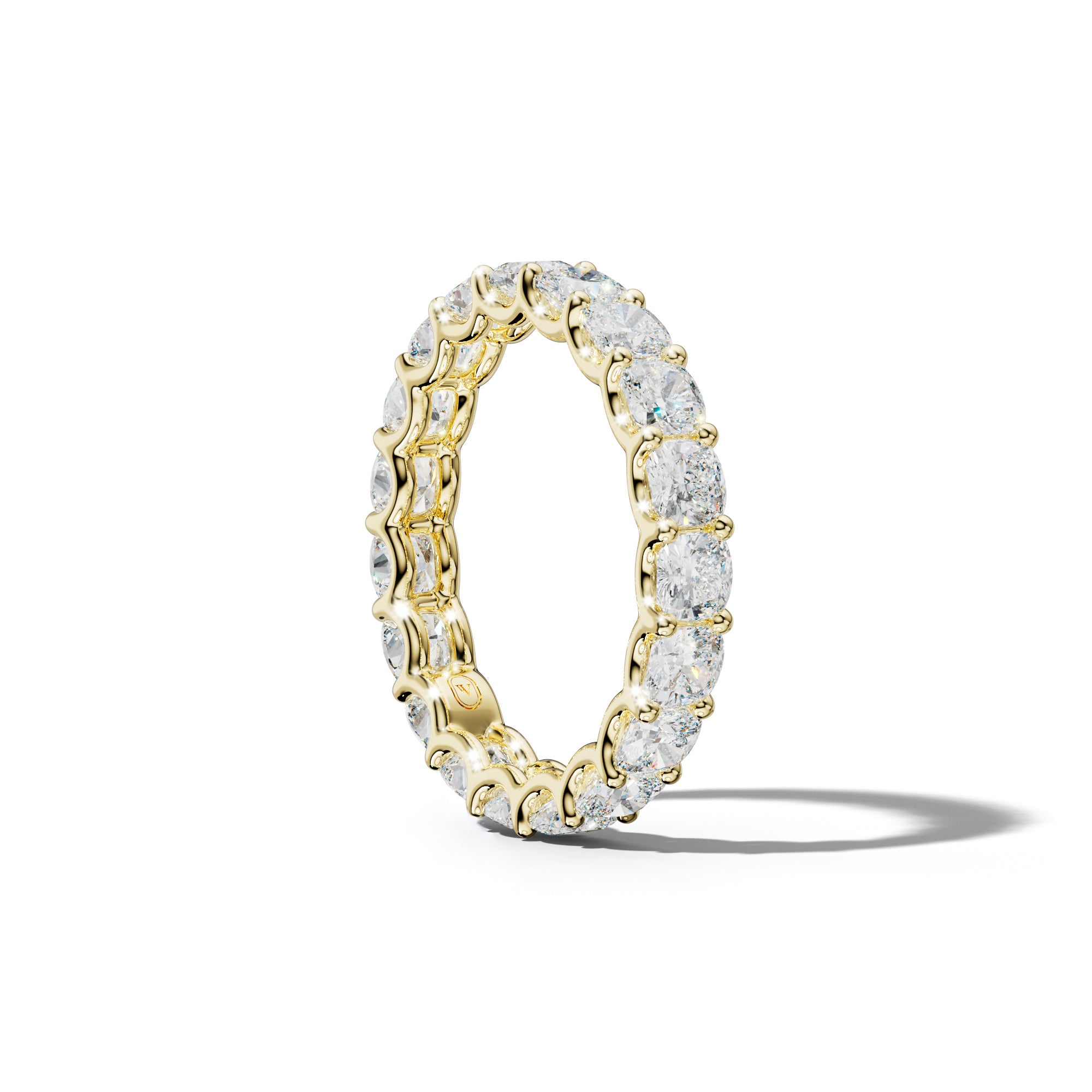 4.0 Carat Cushion Diamond Eternity Band U Prong