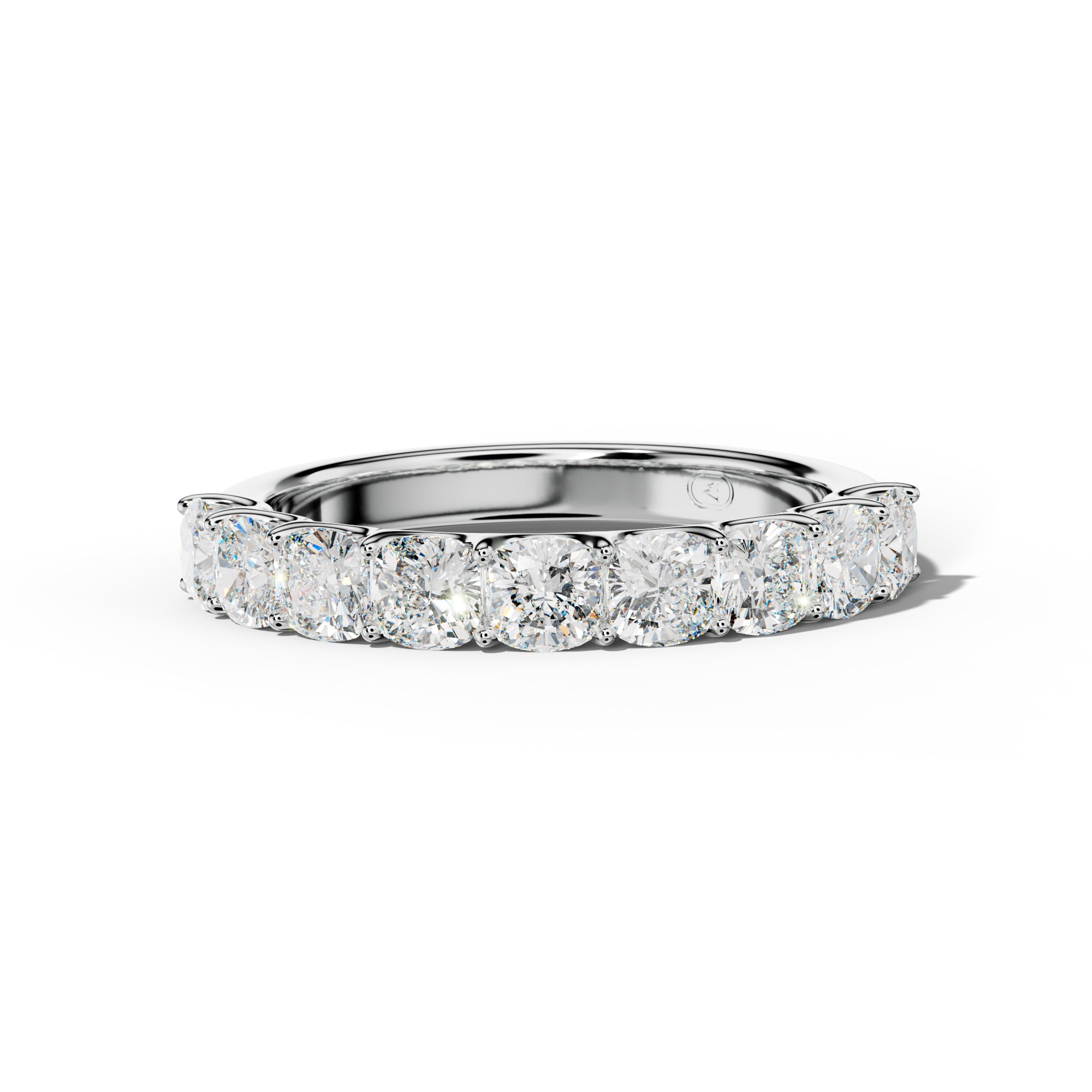2.0 Carat Cushion Diamond Half Anniversary Band U Prong