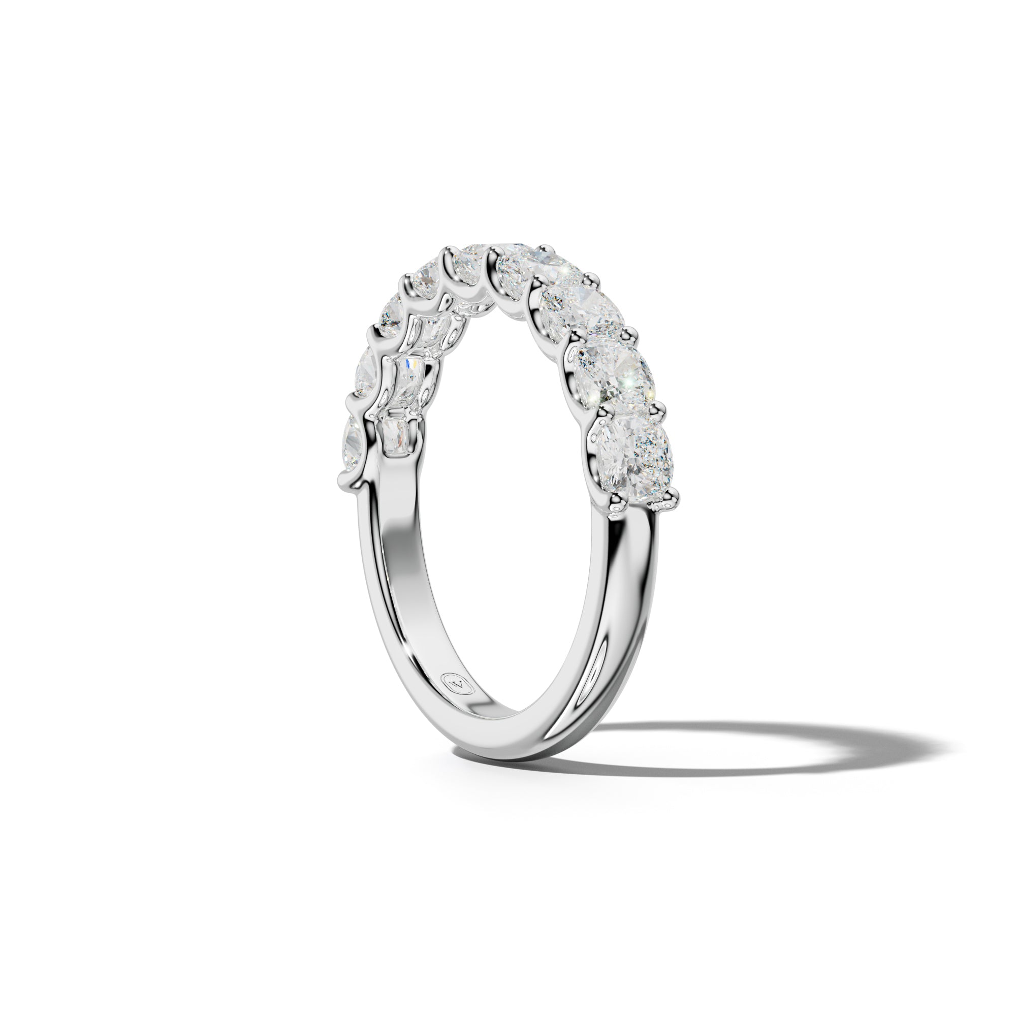2.0 Carat Cushion Diamond Half Anniversary Band U Prong