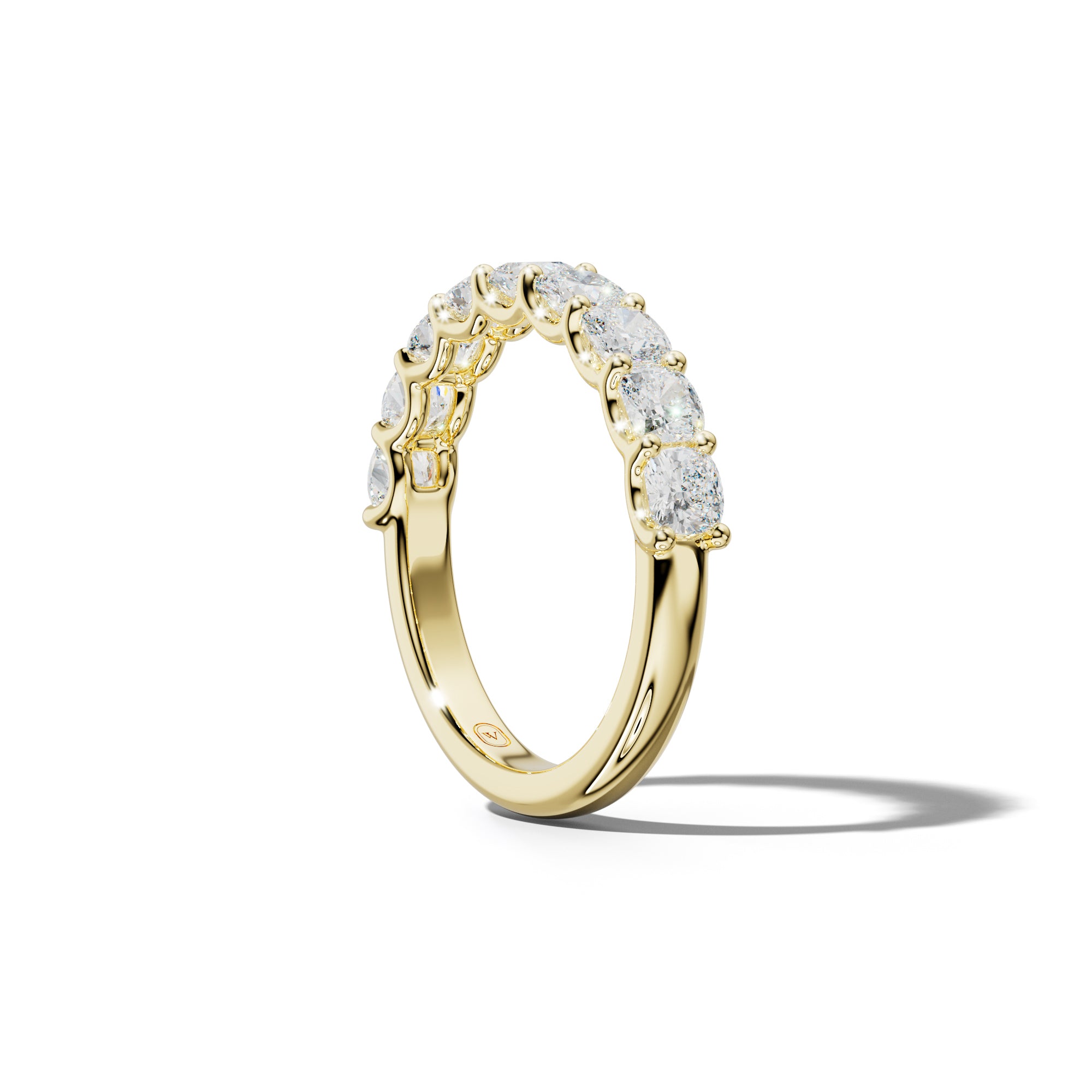 2.0 Carat Cushion Diamond Half Anniversary Band U Prong