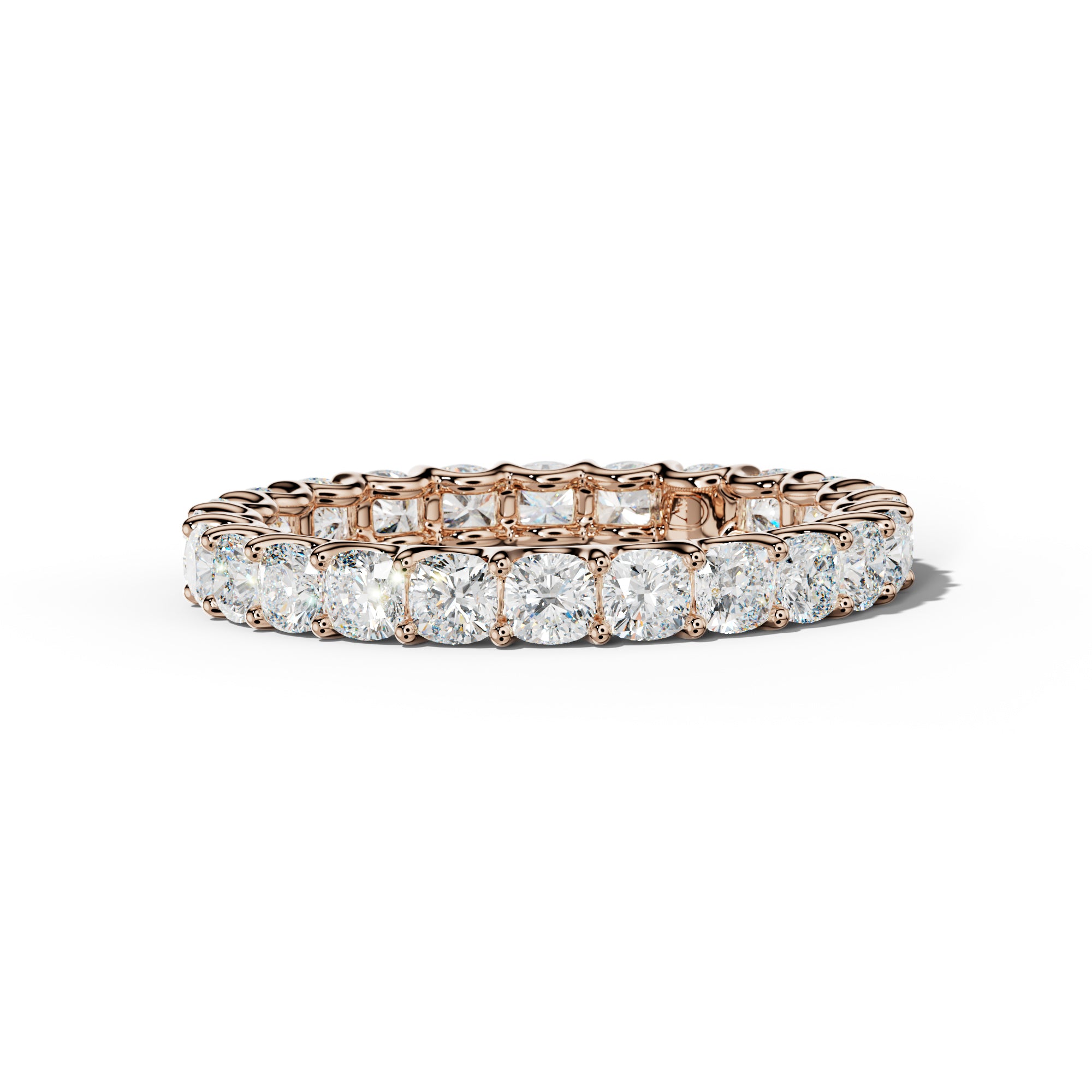 3.0 Carat Cushion Diamond Eternity Band U Prong
