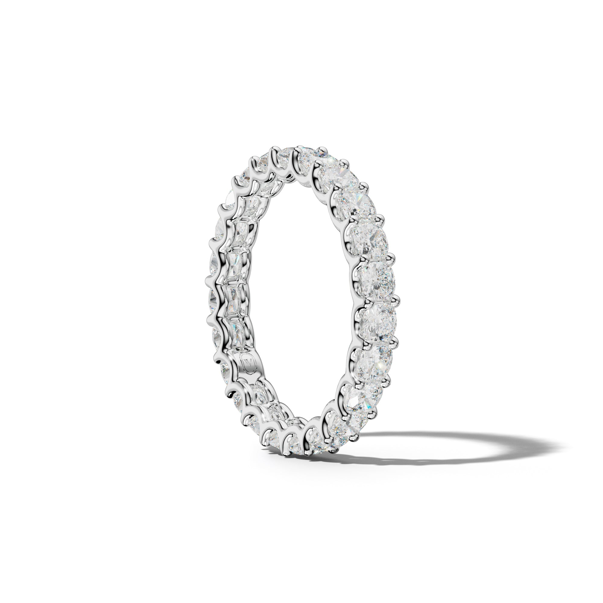 3.0 Carat Cushion Diamond Eternity Band U Prong
