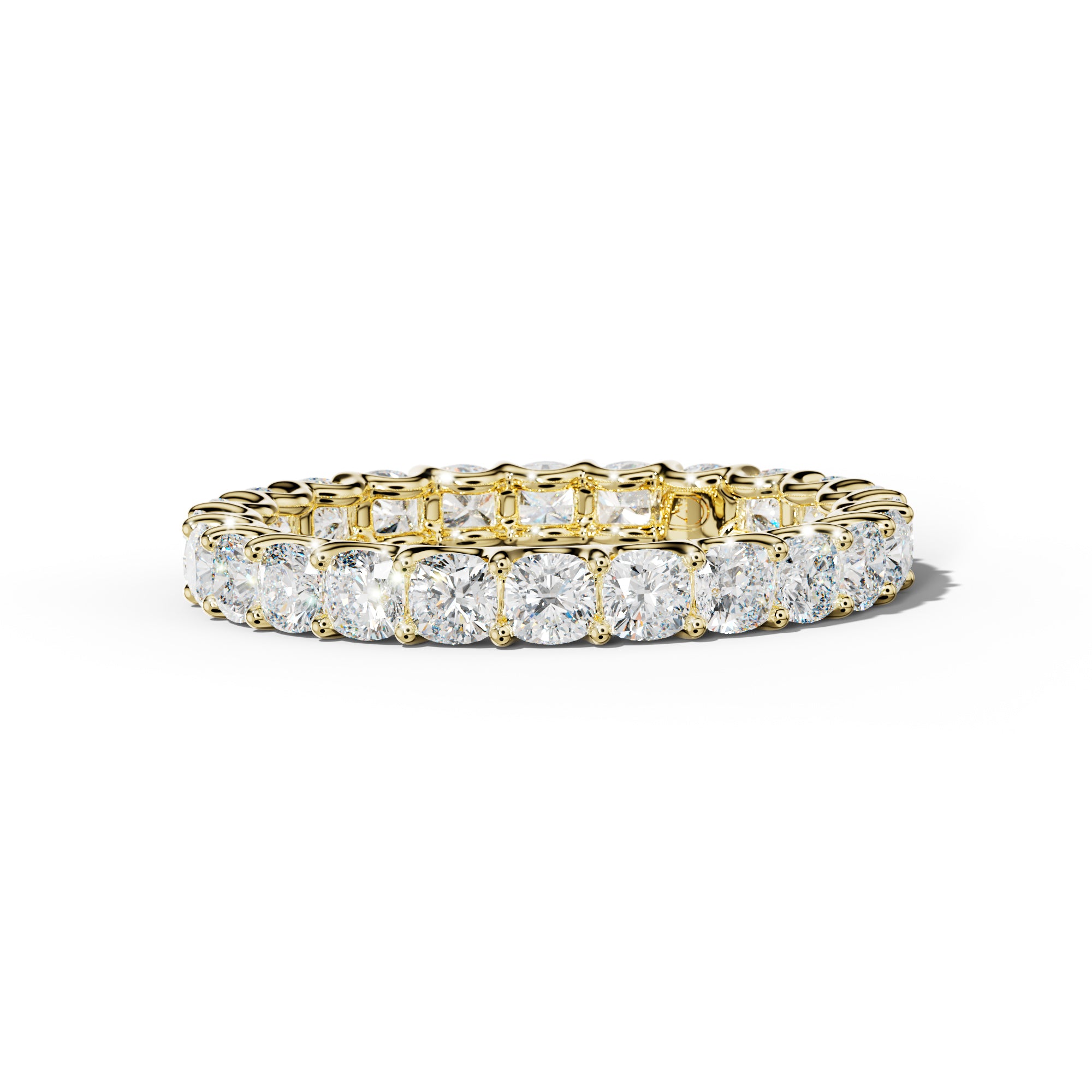 3.0 Carat Cushion Diamond Eternity Band U Prong
