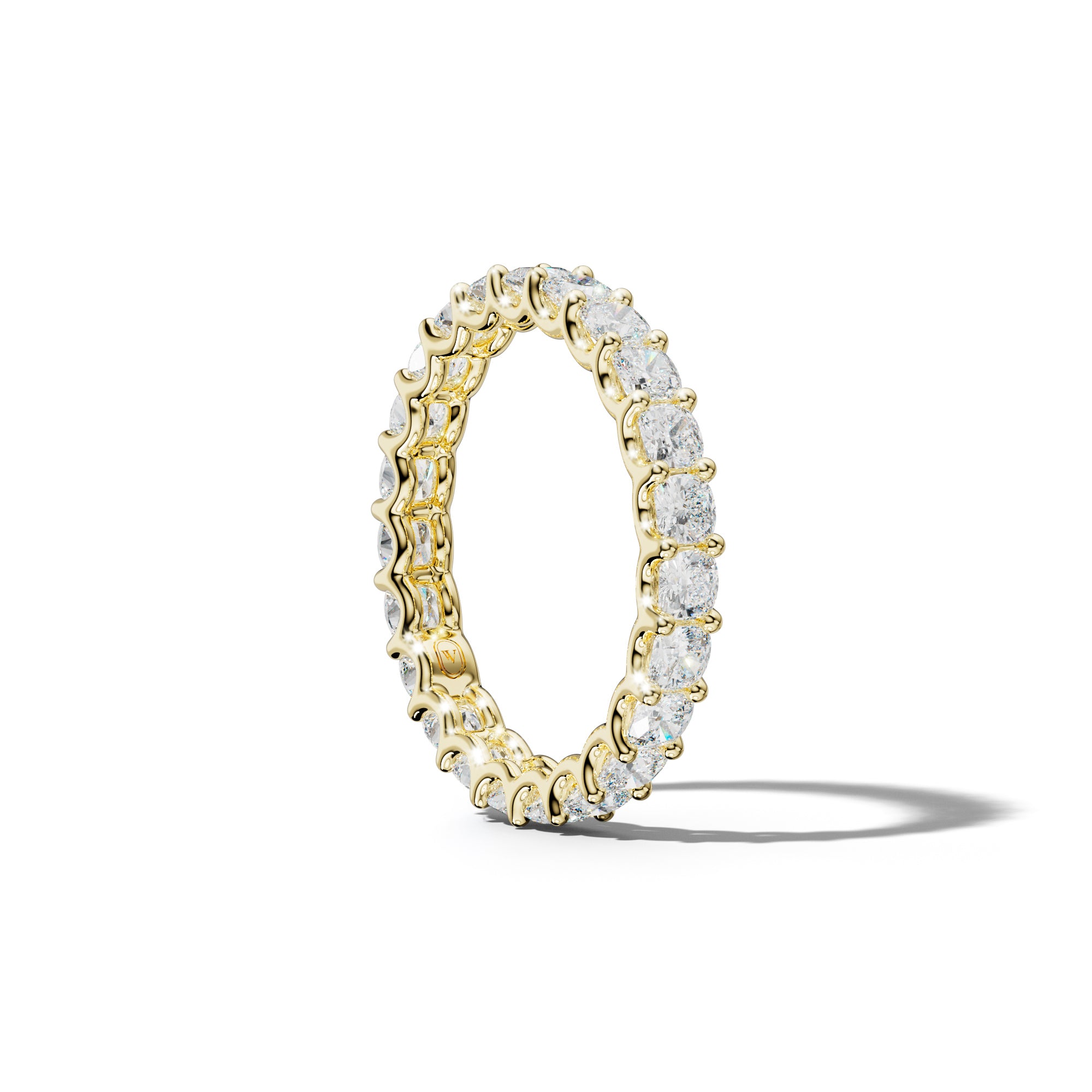 3.0 Carat Cushion Diamond Eternity Band U Prong