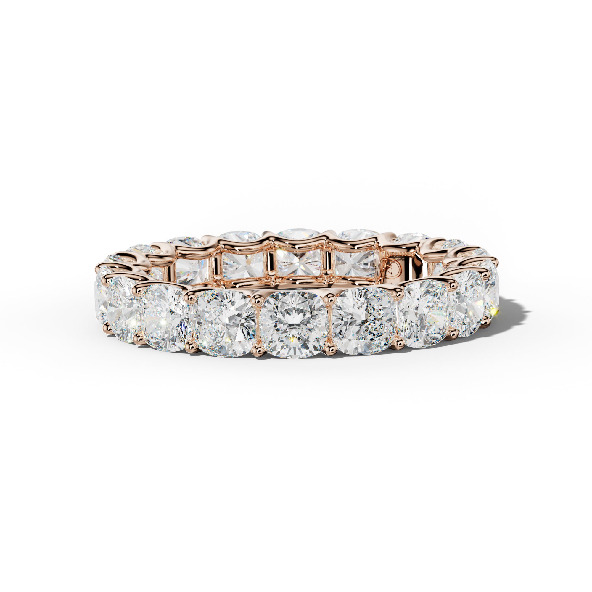 6.0 Carat Cushion Diamond Eternity Band U Prong