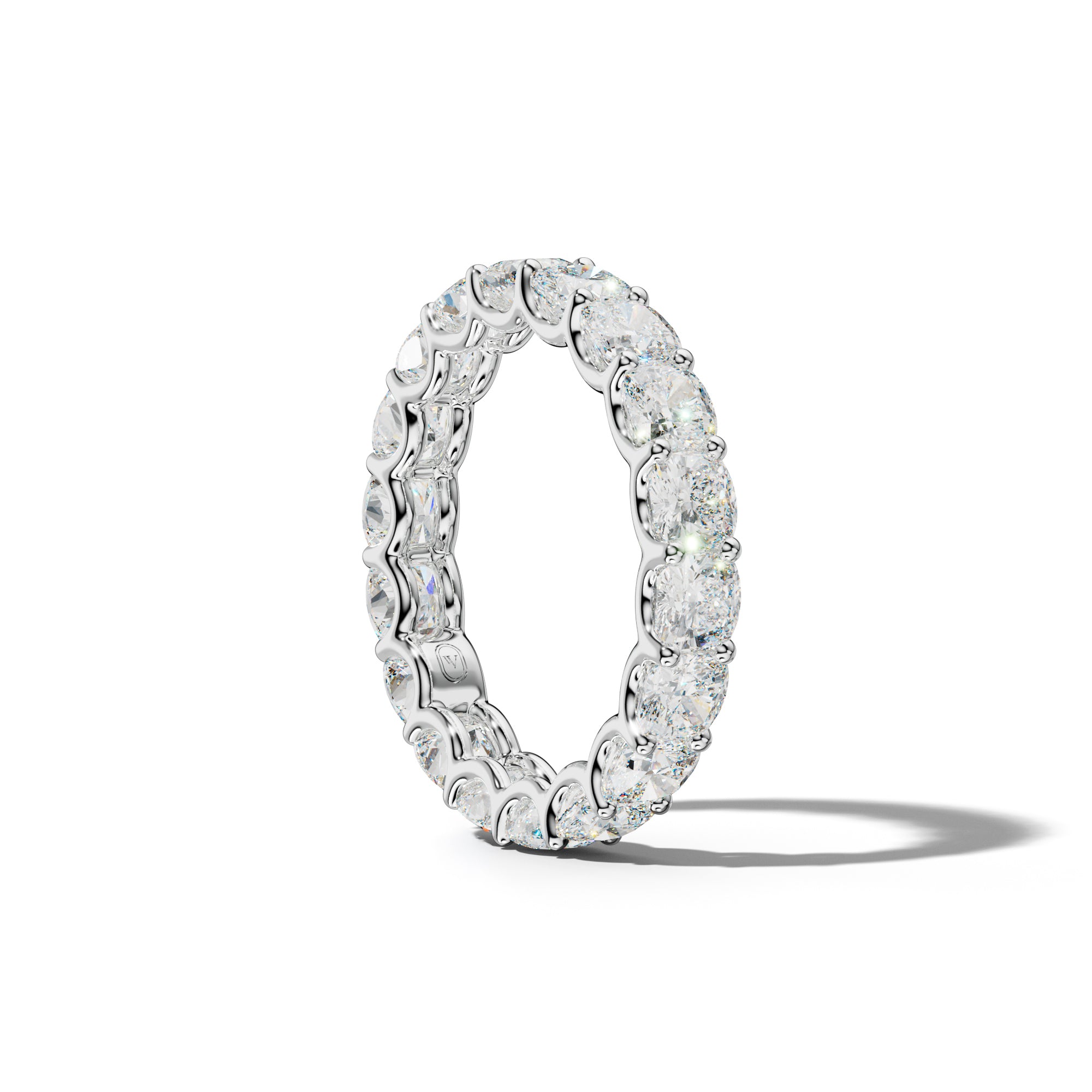 6.0 Carat Cushion Diamond Eternity Band U Prong