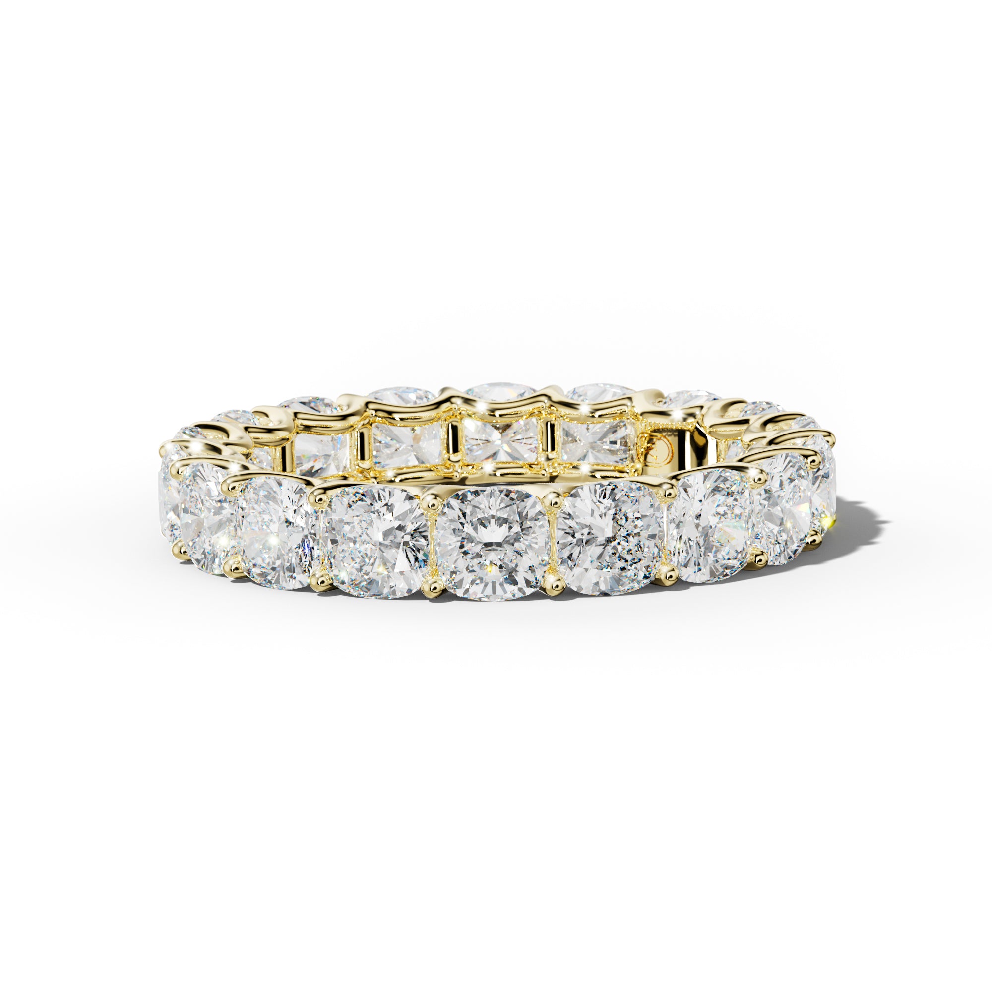 6.0 Carat Cushion Diamond Eternity Band U Prong
