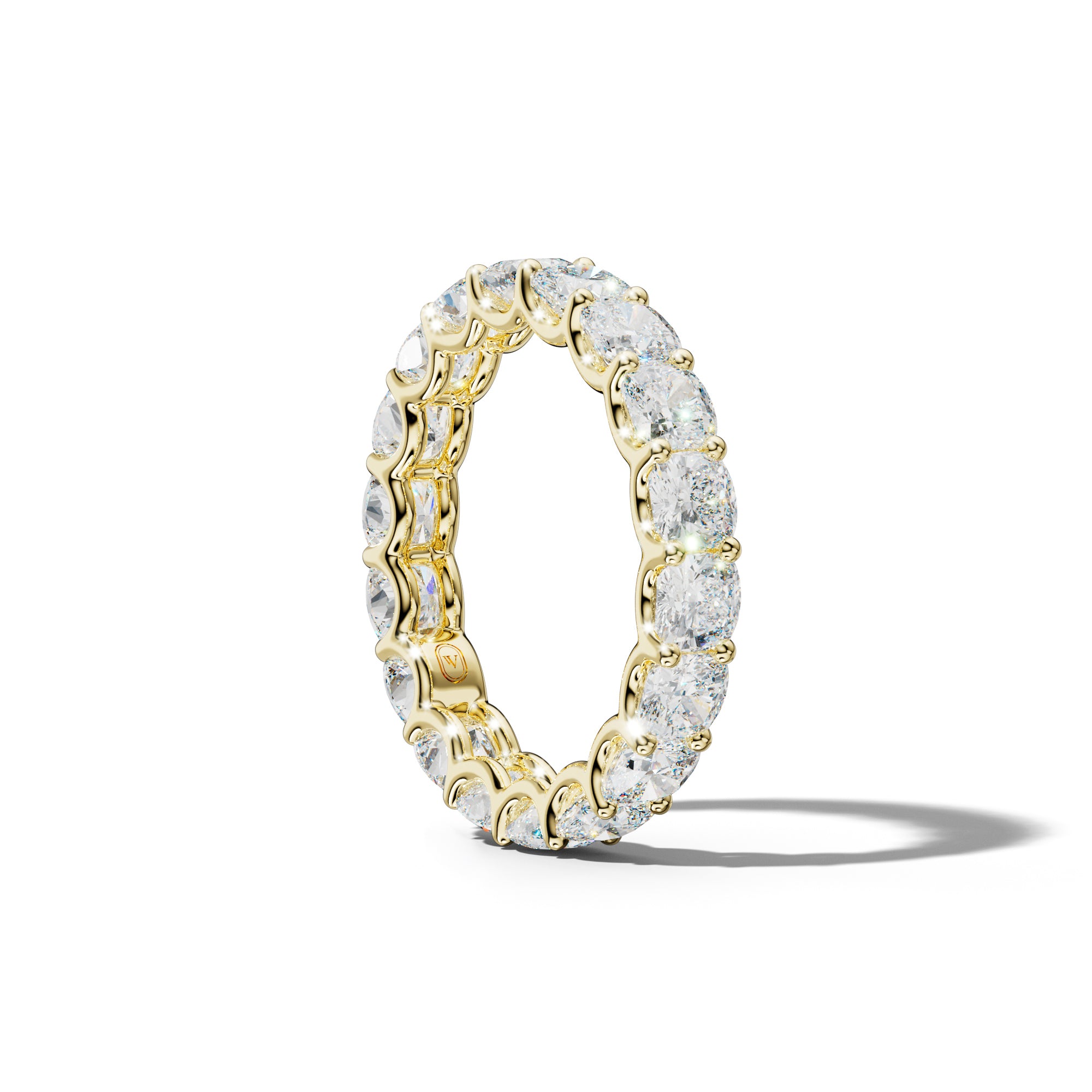 6.0 Carat Cushion Diamond Eternity Band U Prong