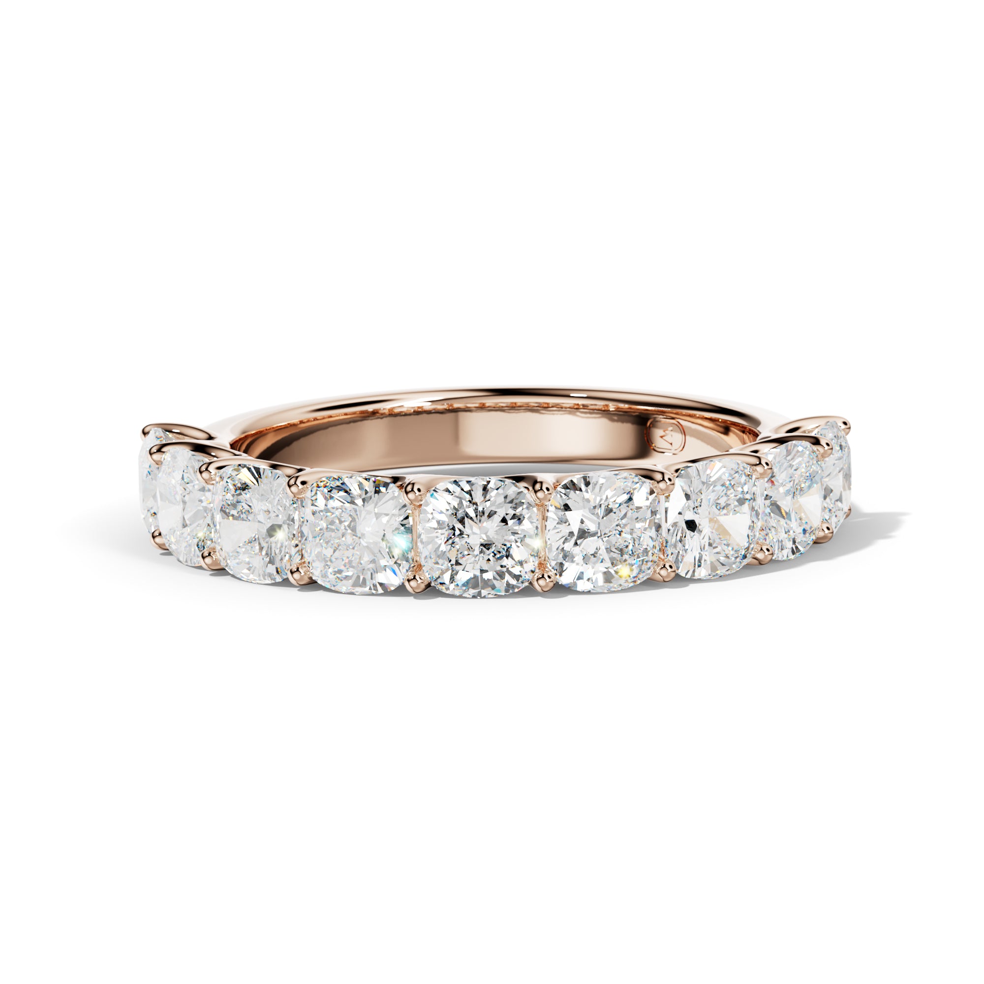 3.0 Carat Cushion Diamond Half Anniversary Band U Prong