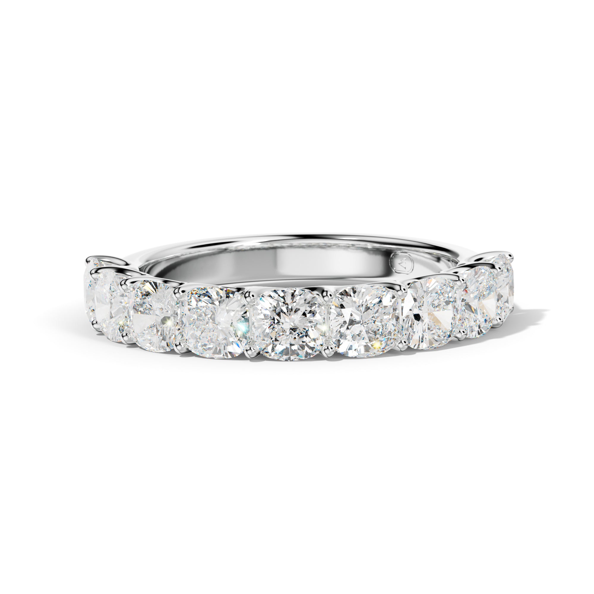 3.0 Carat Cushion Diamond Half Anniversary Band U Prong