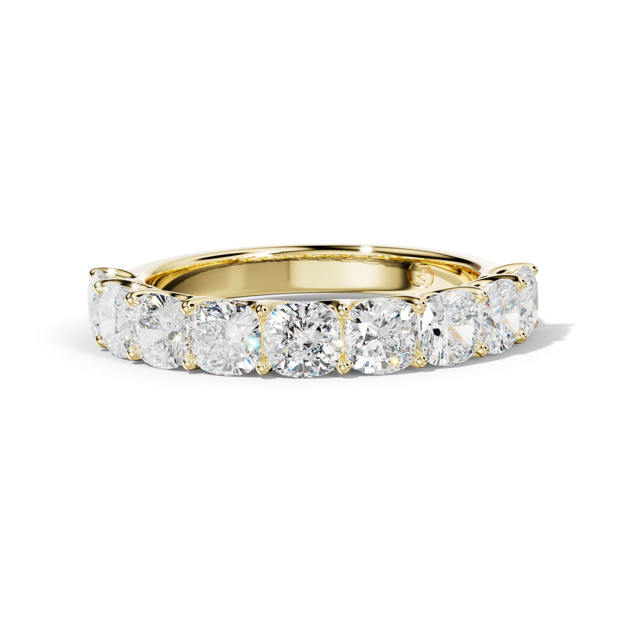 3.0 Carat Cushion Diamond Half Anniversary Band U Prong