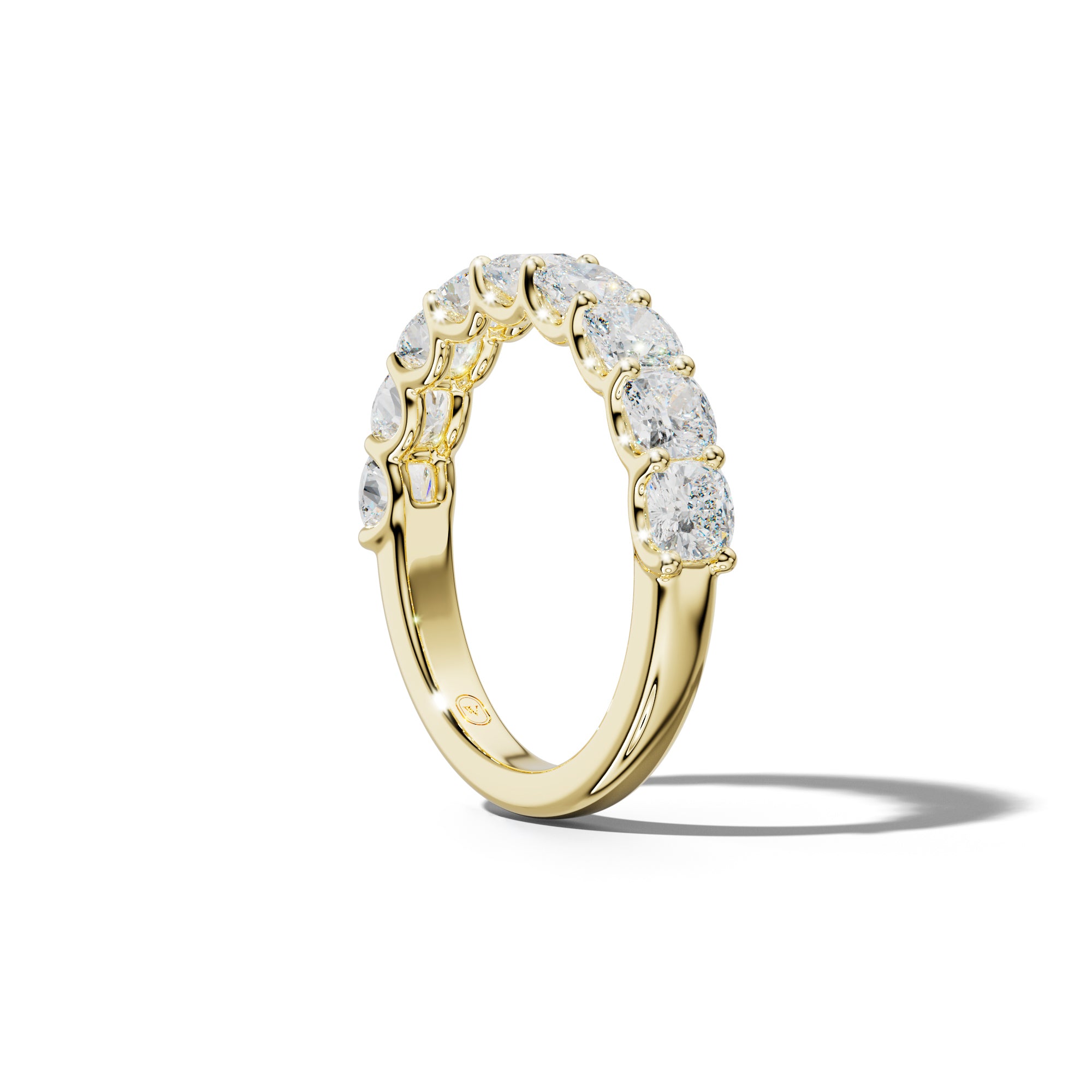 3.0 Carat Cushion Diamond Half Anniversary Band U Prong