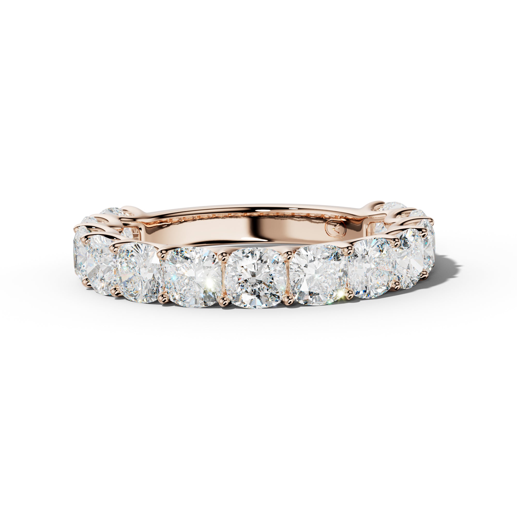 4.0 Carat Cushion Diamond 3/4 Anniversary Band U Prong