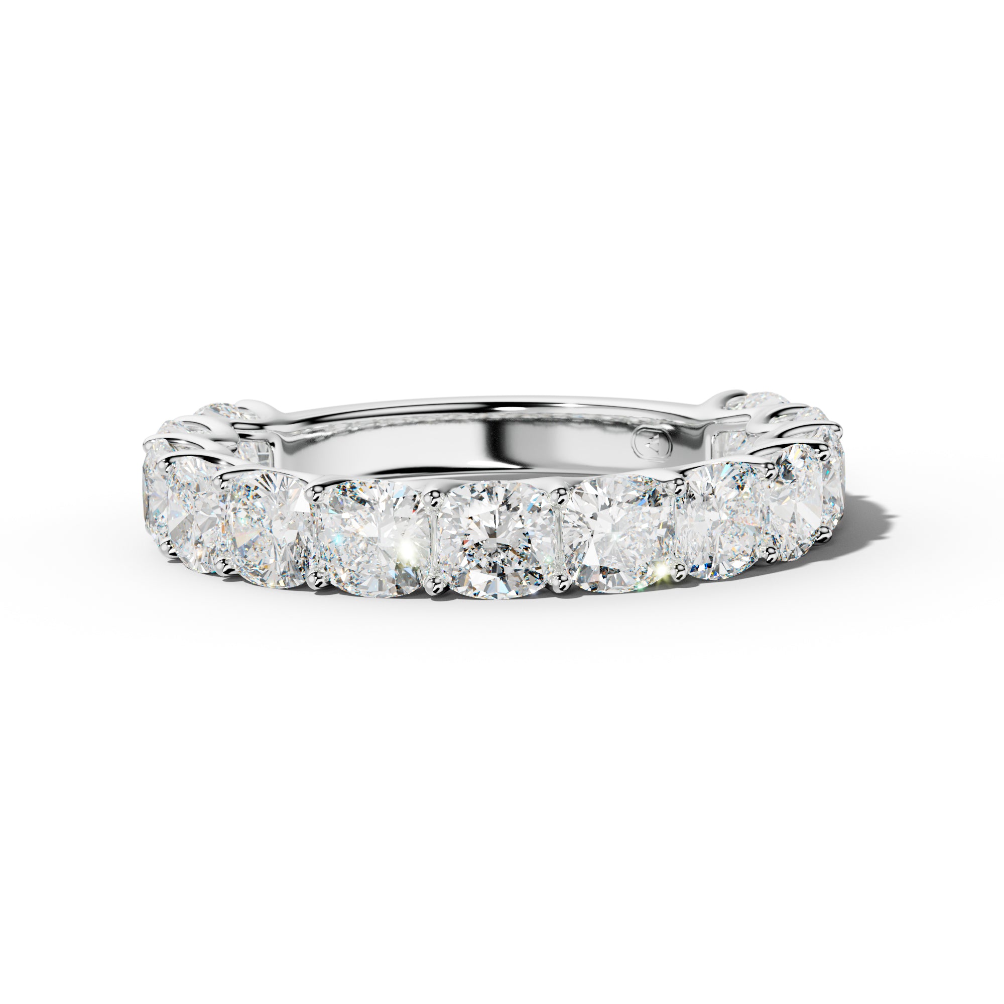 4.0 Carat Cushion Diamond 3/4 Anniversary Band U Prong