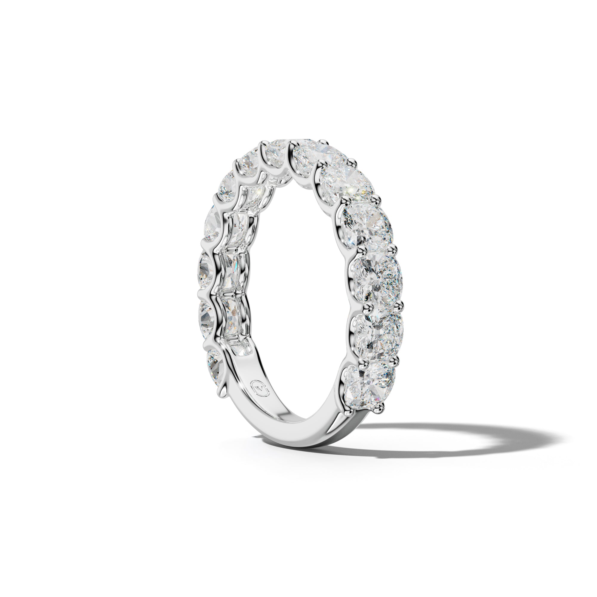 4.0 Carat Cushion Diamond 3/4 Anniversary Band U Prong