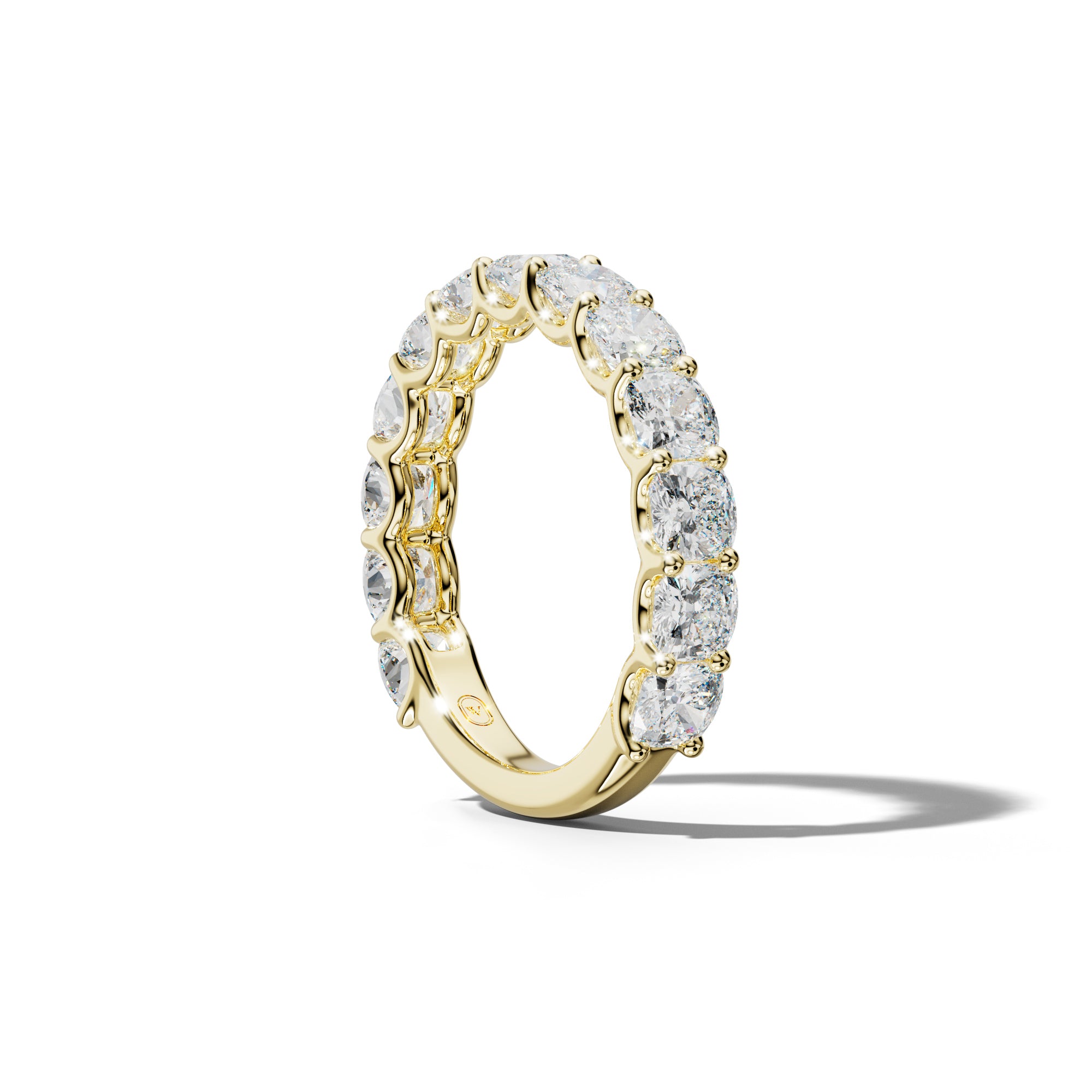 4.0 Carat Cushion Diamond 3/4 Anniversary Band U Prong