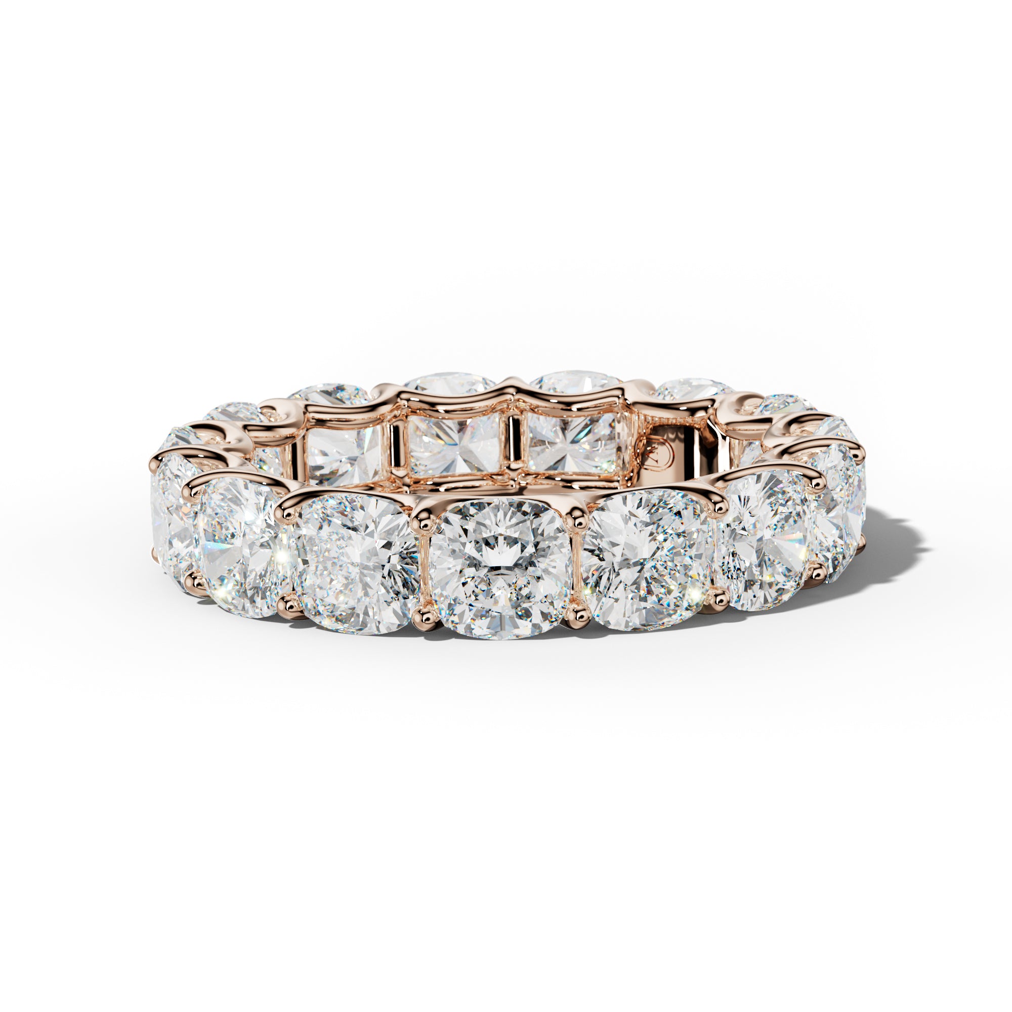 8.0 Carat Cushion Diamond Eternity Band U Prong