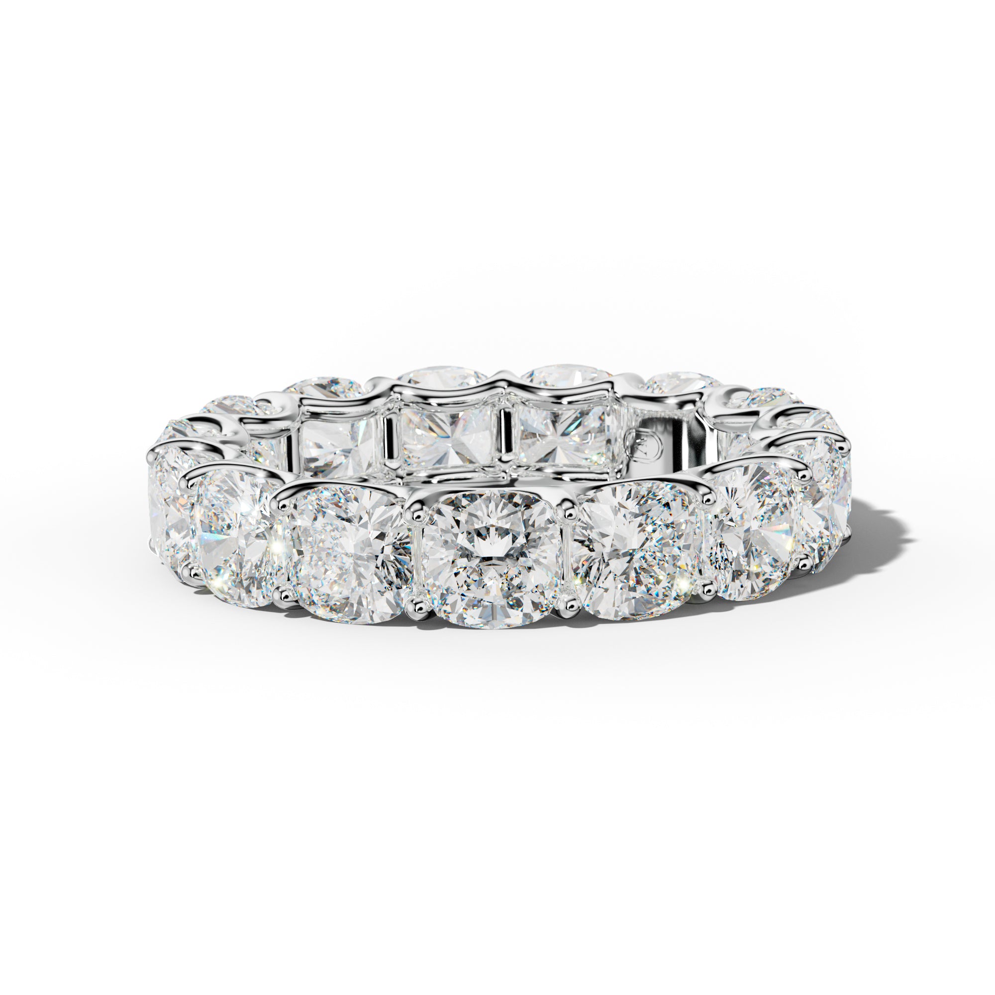 8.0 Carat Cushion Diamond Eternity Band U Prong