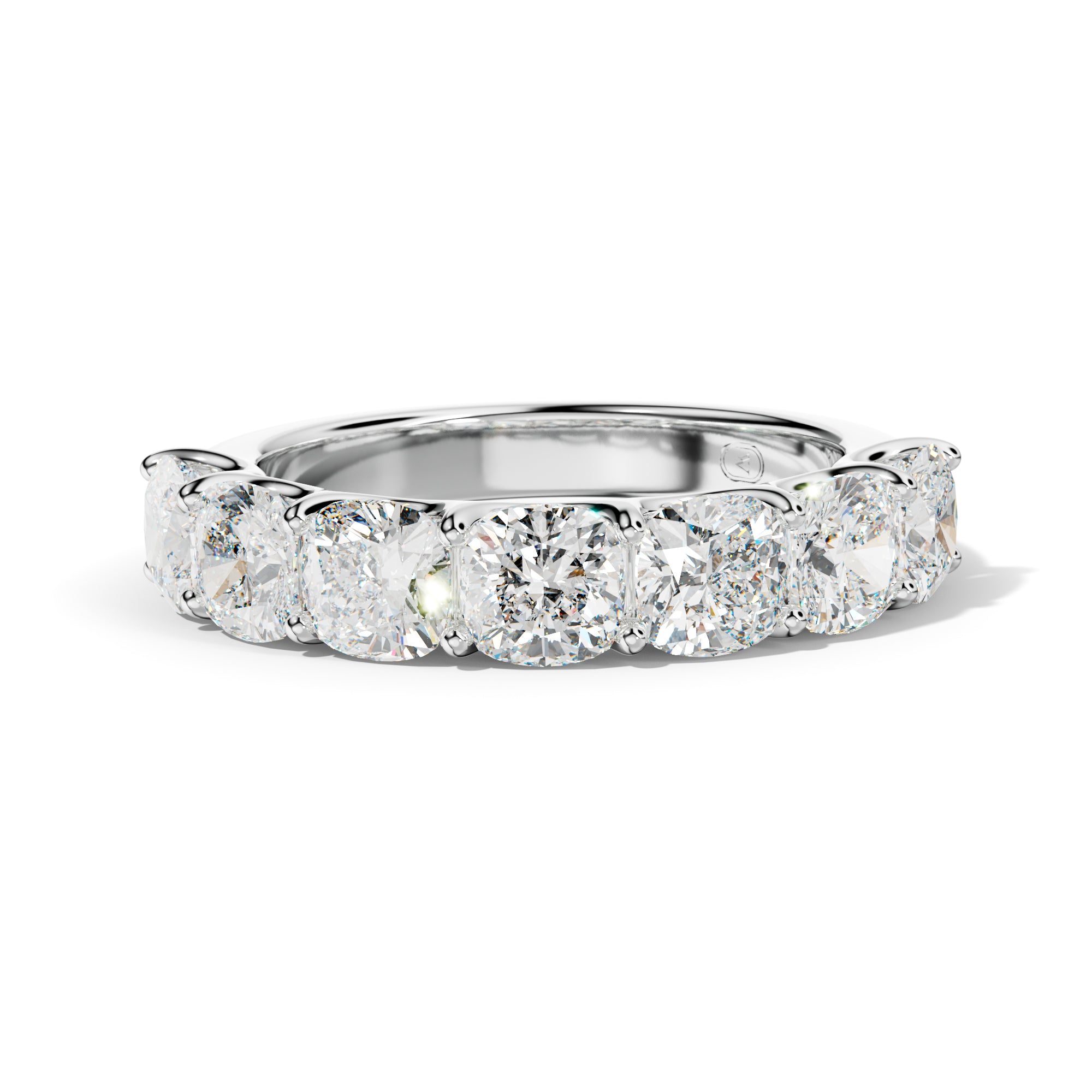 4.0 Carat Cushion Diamond Half Anniversary Band U Prong