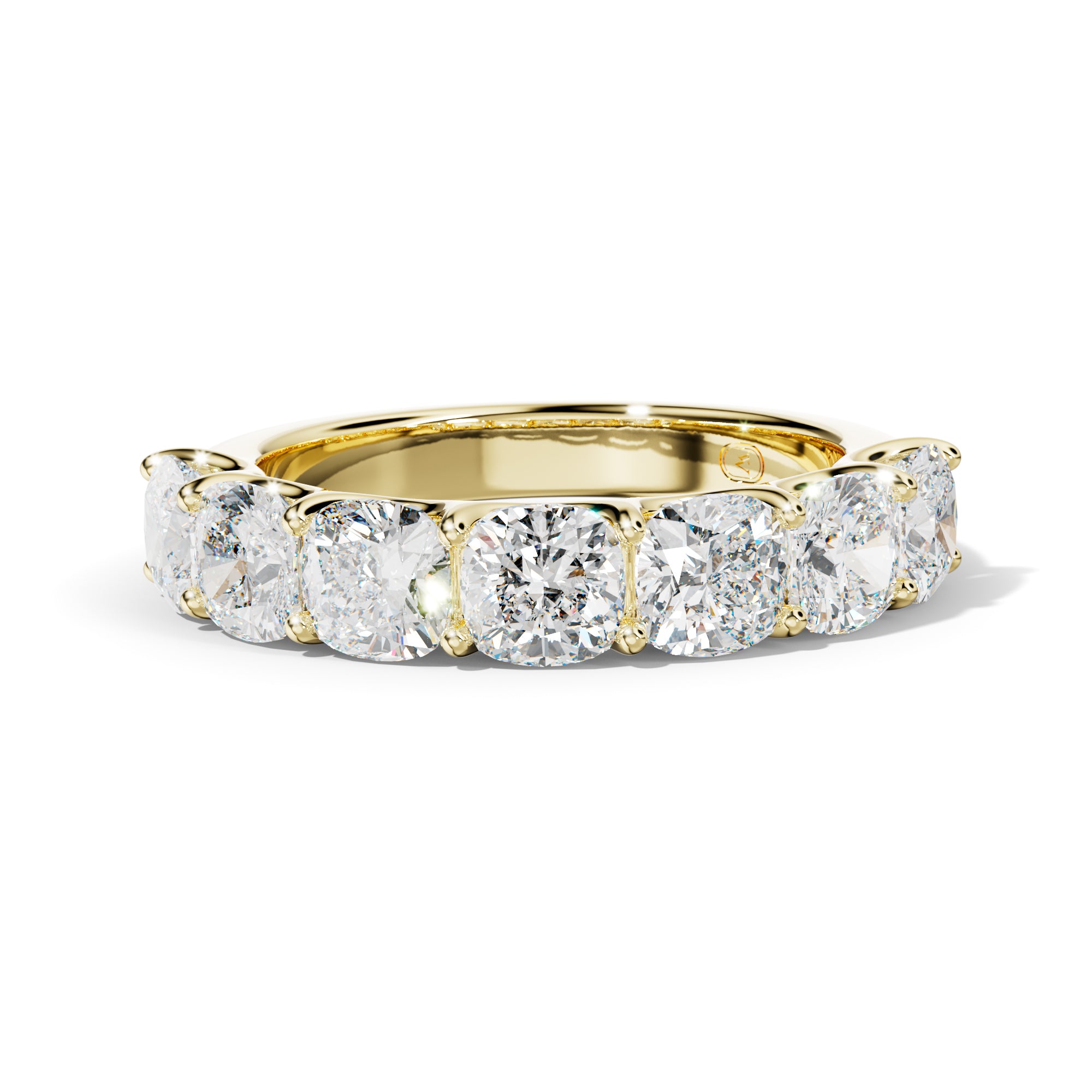 4.0 Carat Cushion Diamond Half Anniversary Band U Prong