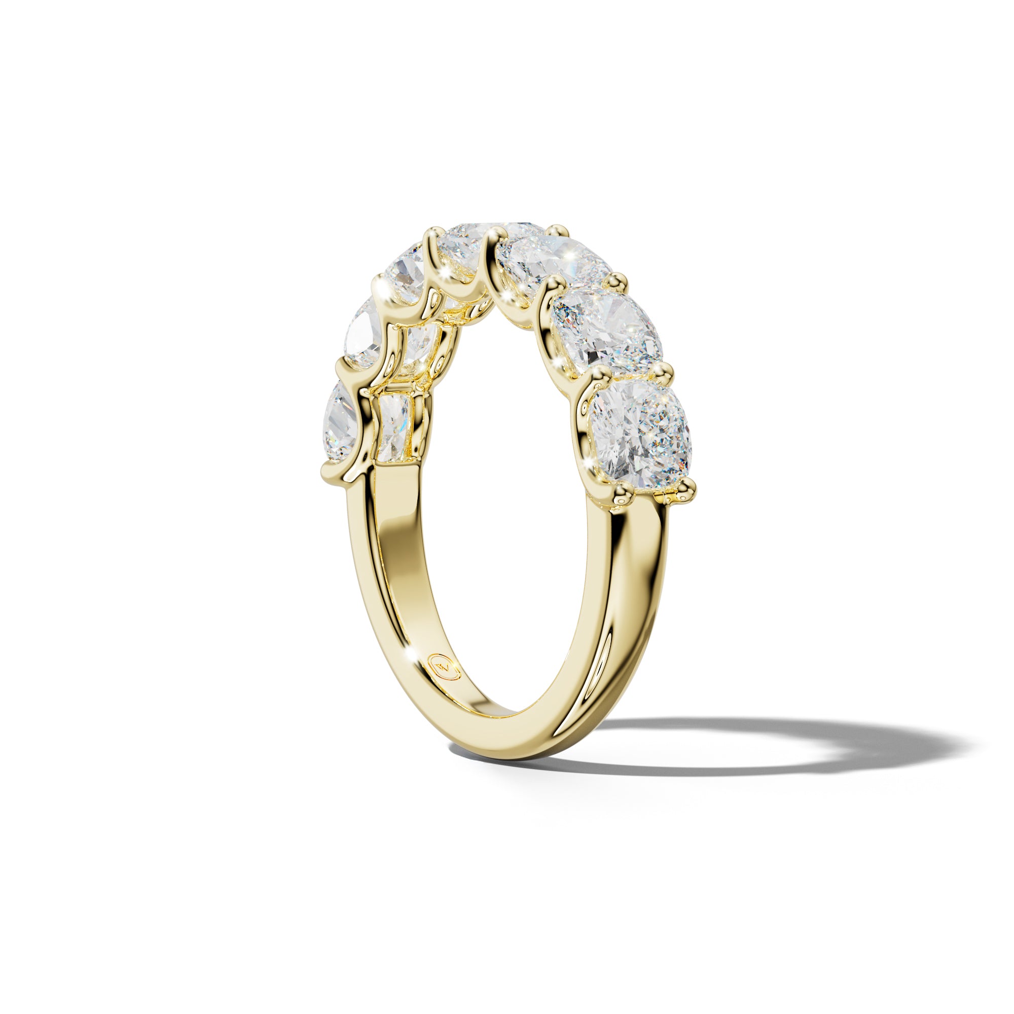 4.0 Carat Cushion Diamond Half Anniversary Band U Prong