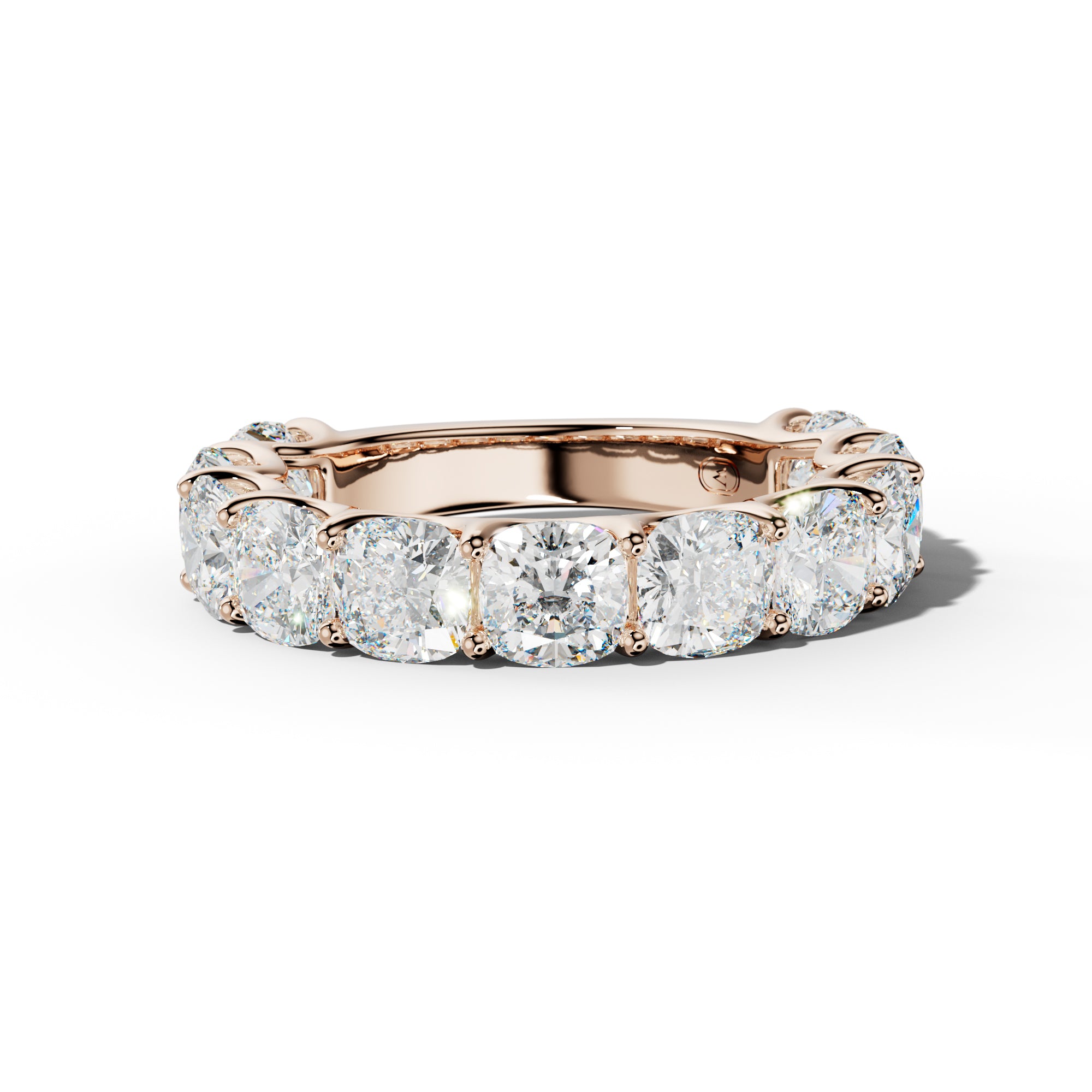 6.0 Carat Cushion Diamond 3/4 Anniversary Band U Prong