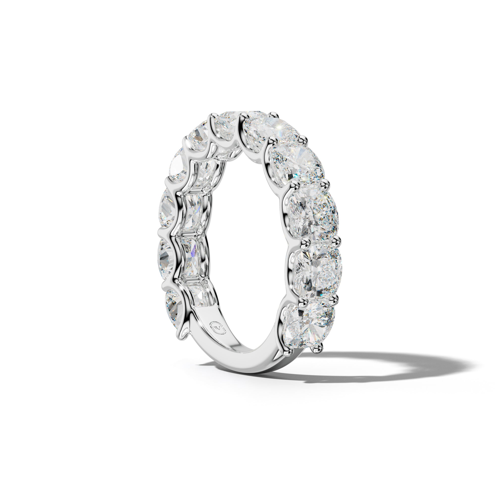 6.0 Carat Cushion Diamond 3/4 Anniversary Band U Prong