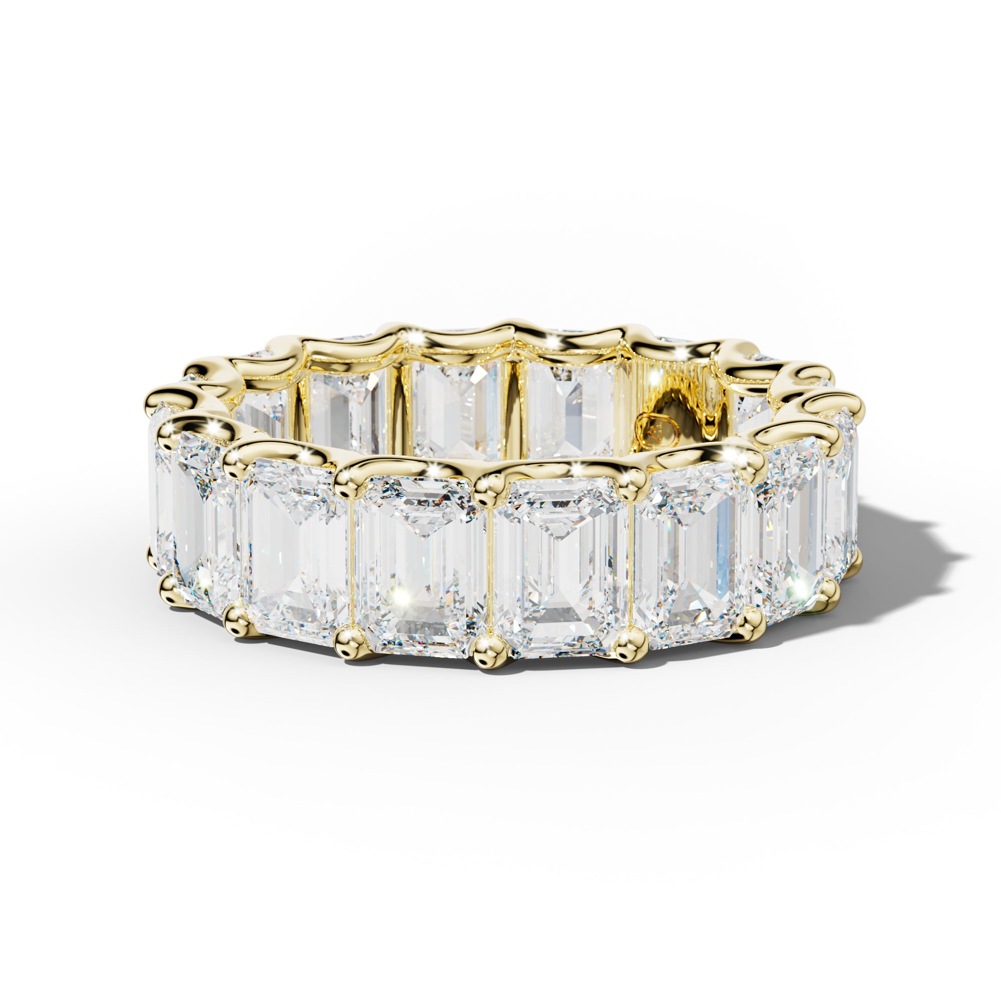 9.0 Carat Emerald Cut Diamond Eternity Band U Prong