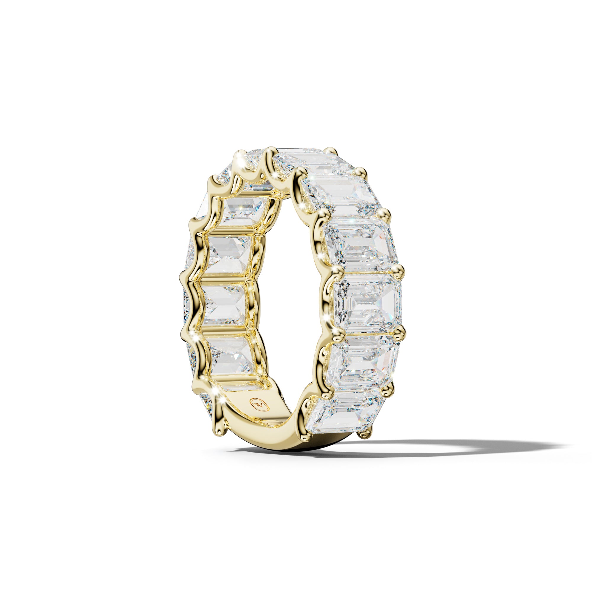 7.0 Carat Emerald Cut Diamond 3/4 Anniversary Band U Prong
