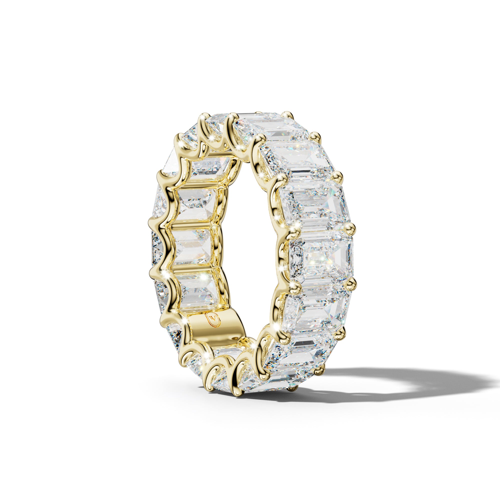 11.0 Carat Emerald Cut Diamond Eternity Band U Prong