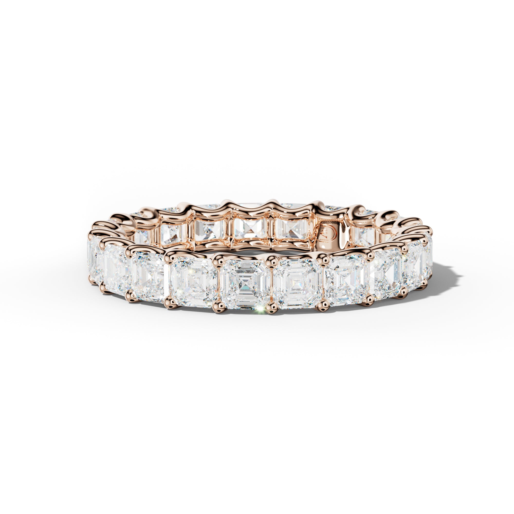 4.0 Carat Asscher Diamond Eternity Band U Prong