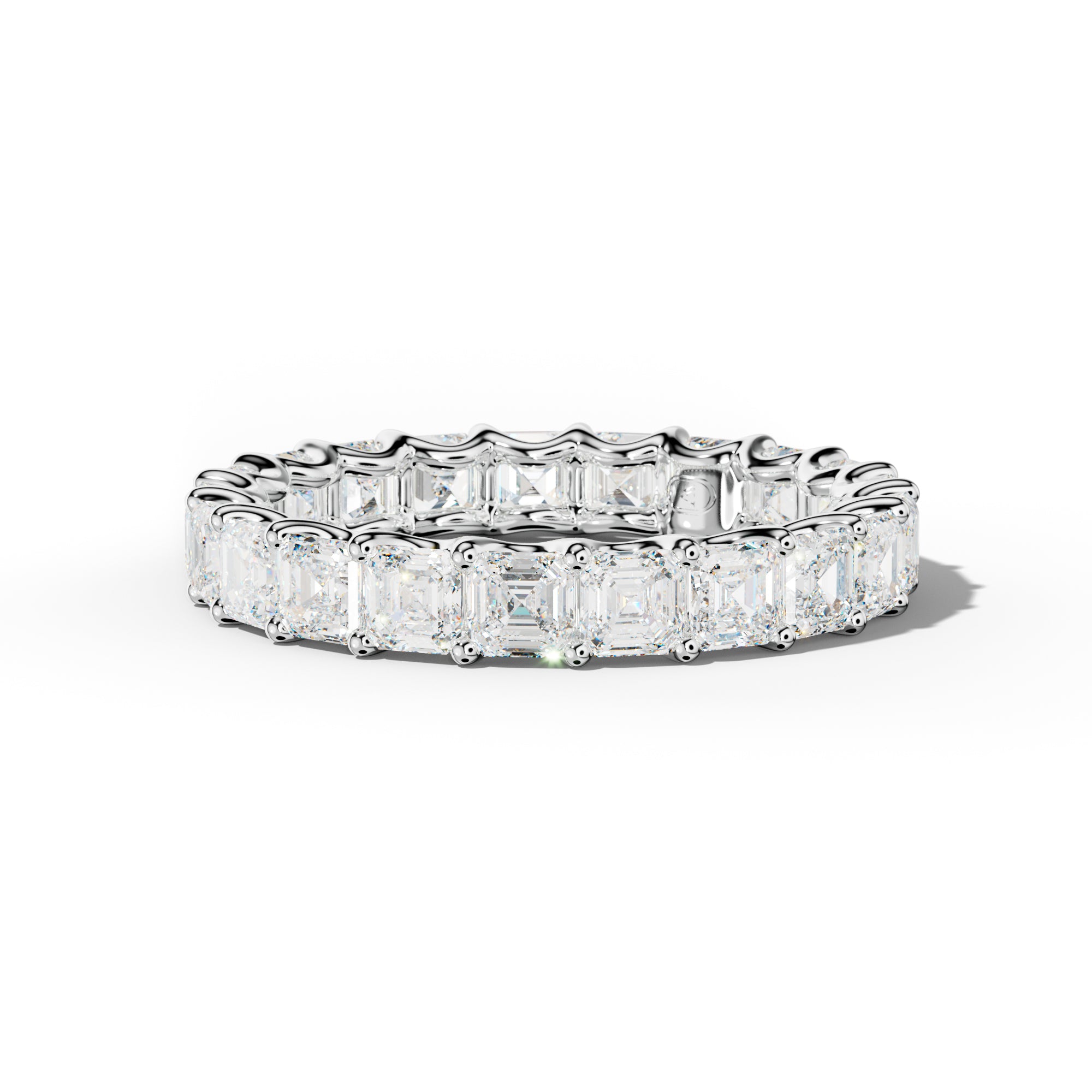 4.0 Carat Asscher Diamond Eternity Band U Prong